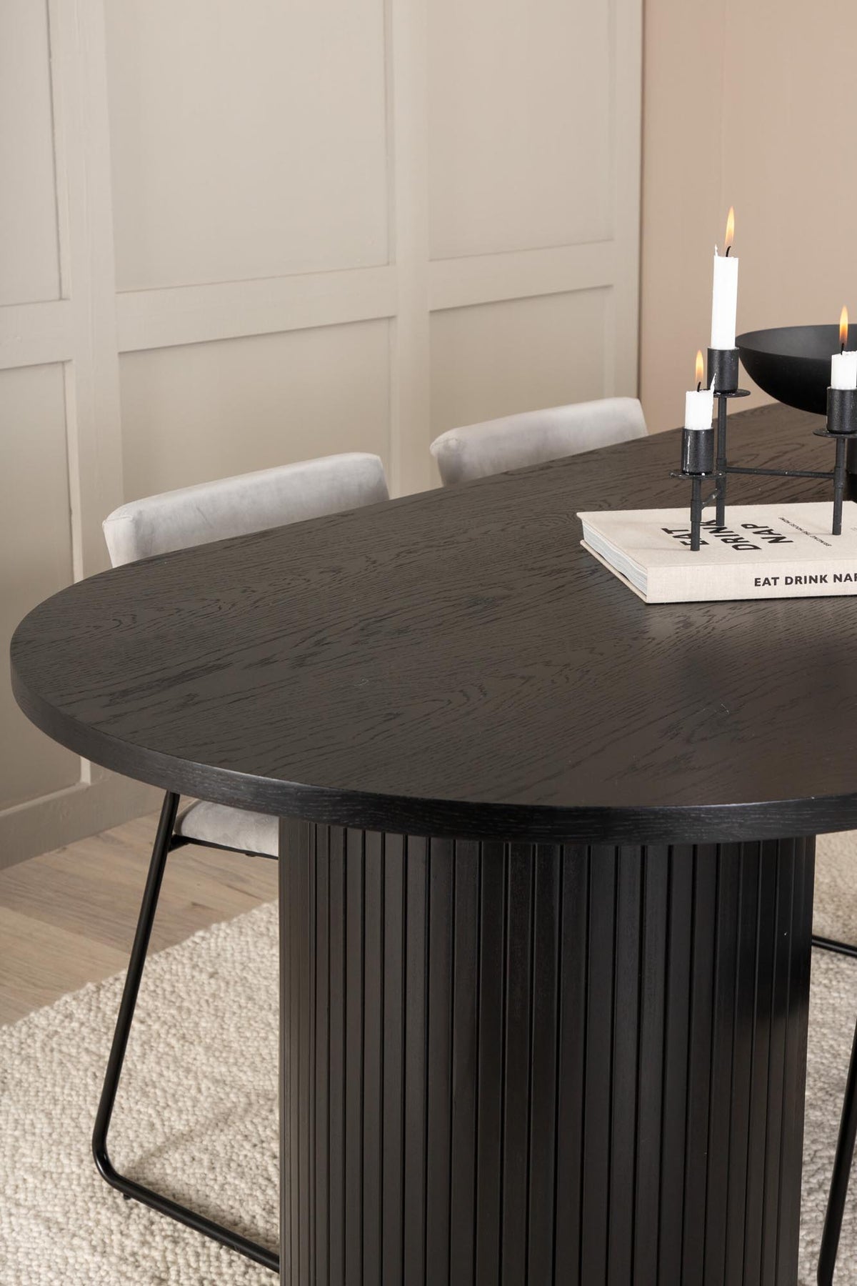 Bianca Esszimmerset + Kenth 200cm/4St. in Schwarz präsentiert im Onlineshop von KAQTU Design AG. Esszimmerset ist von Venture Home