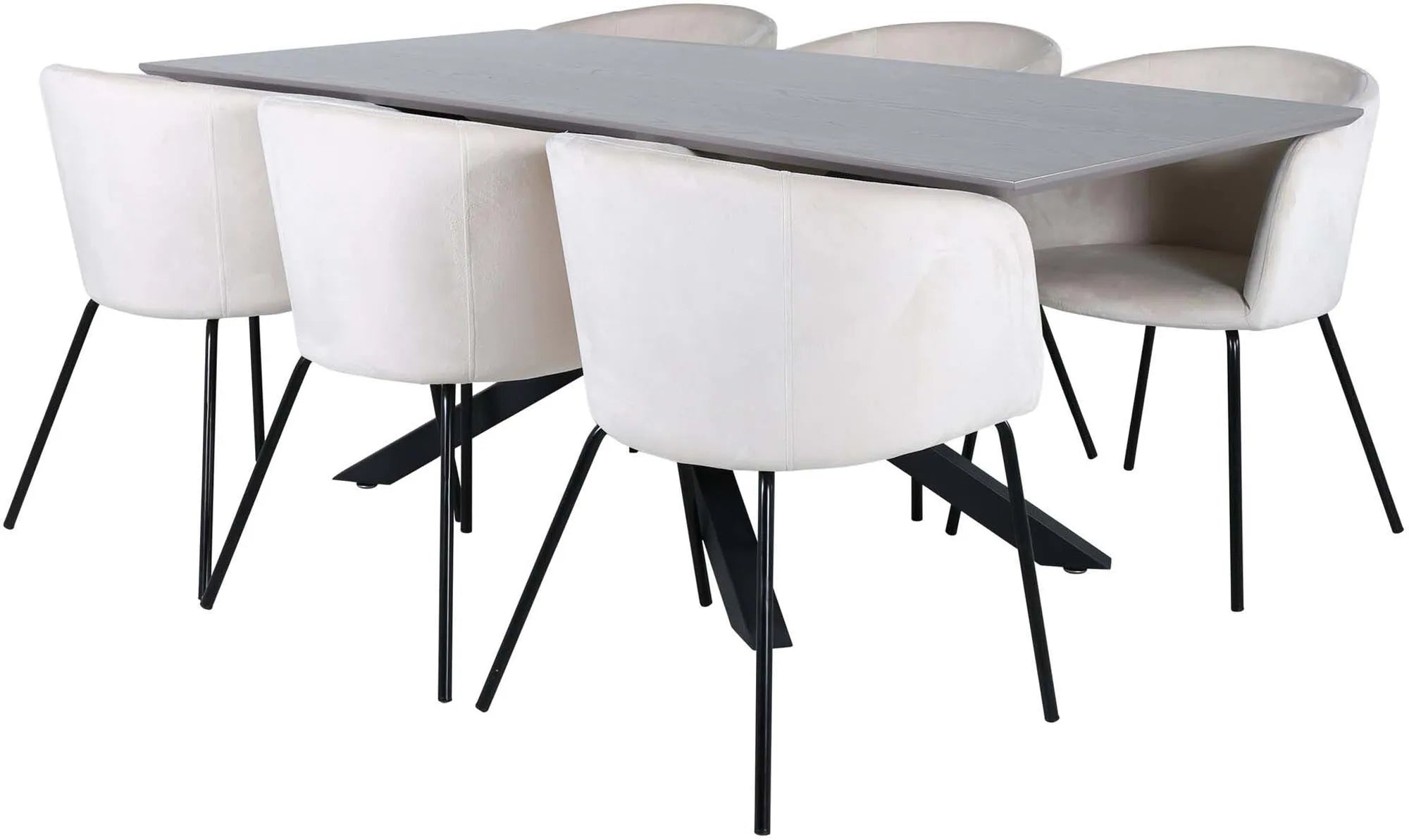 Elegantes Esszimmerset: Luxuriöser Tisch und bequeme Stühle für stilvolle Dinnerabende.