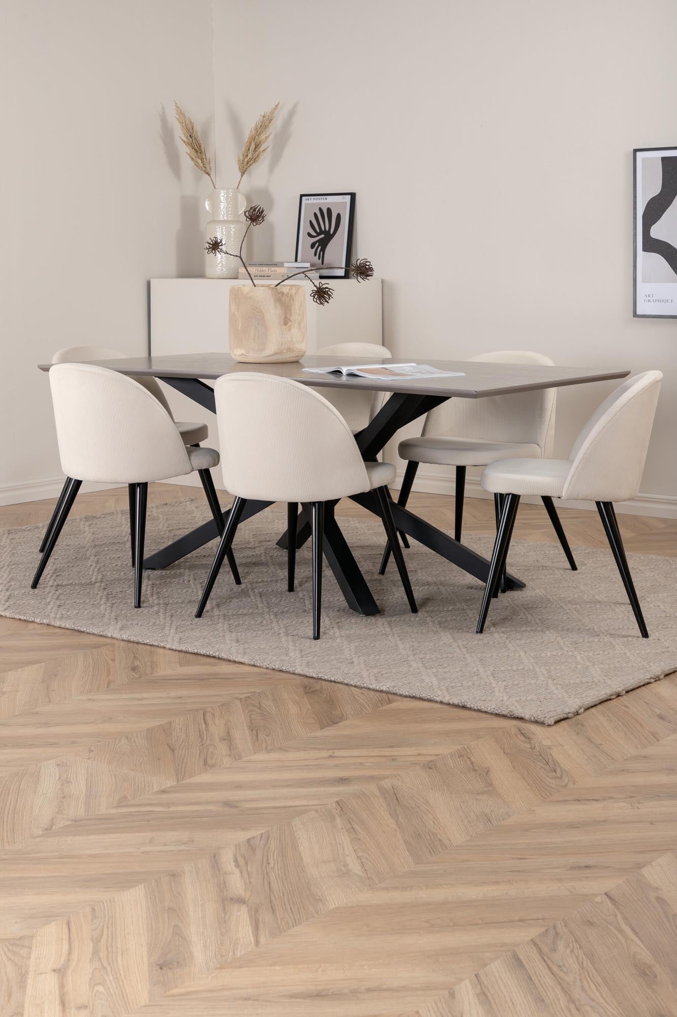 Luxuriöses Piazza Esszimmerset: Velvet-Komfort für stilvolle Räume.