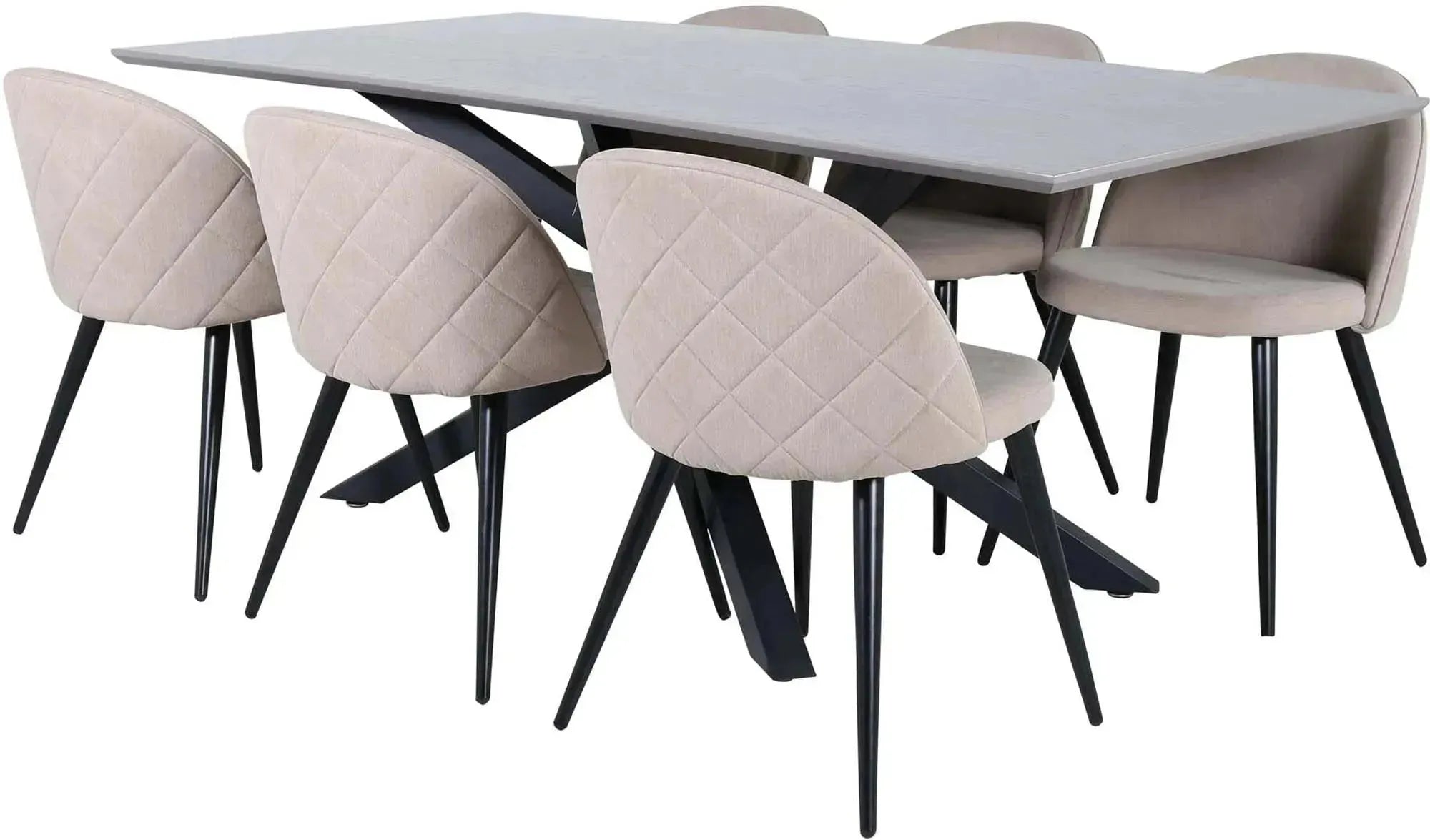 Stilvolles Piazza Esszimmerset: Velvet-Optik für zeitlose Eleganz.