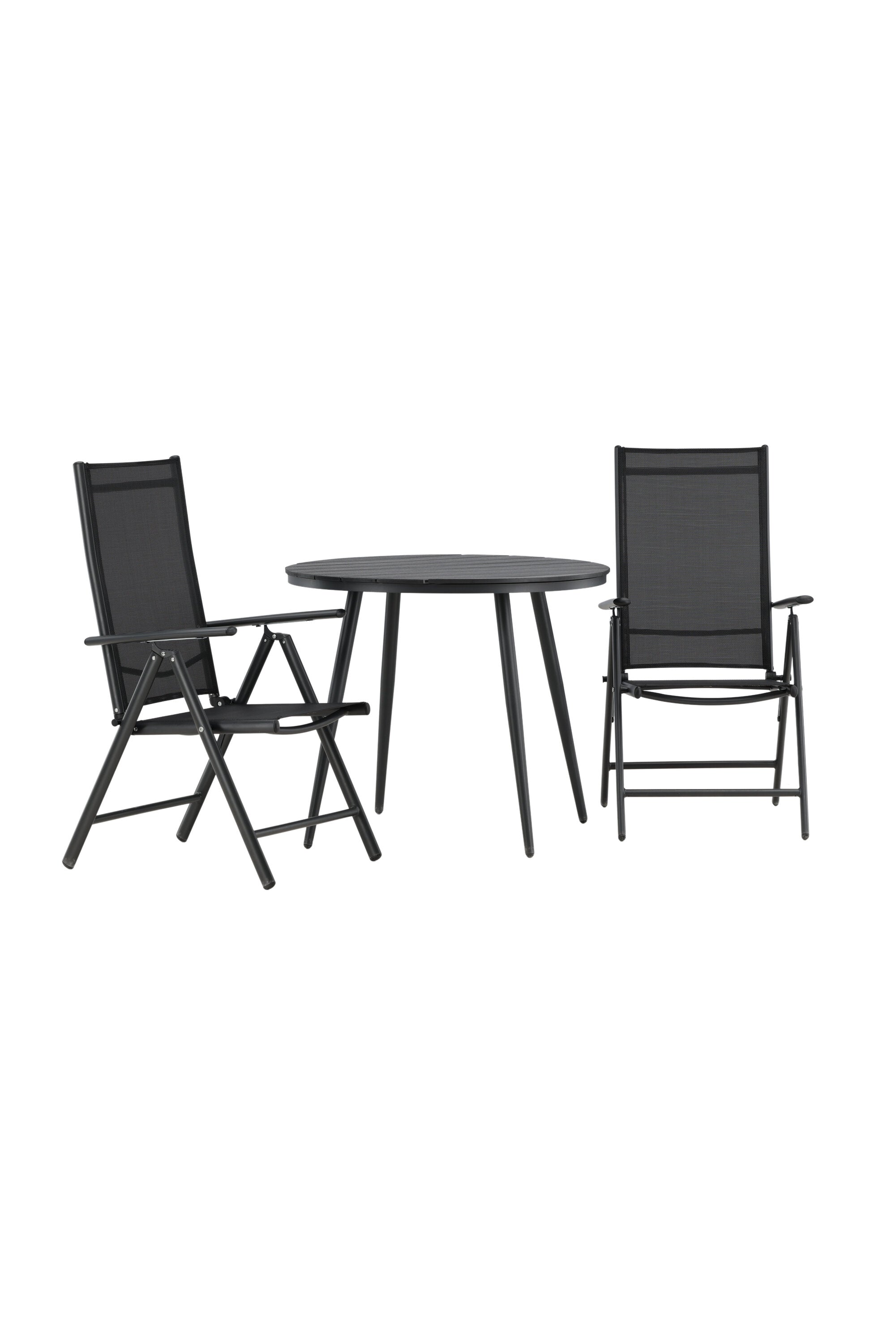 Break Outdoor-Tischset ⌀90cm/2St. in Schwarz präsentiert im Onlineshop von KAQTU Design AG. Gartentischset ist von Venture Home