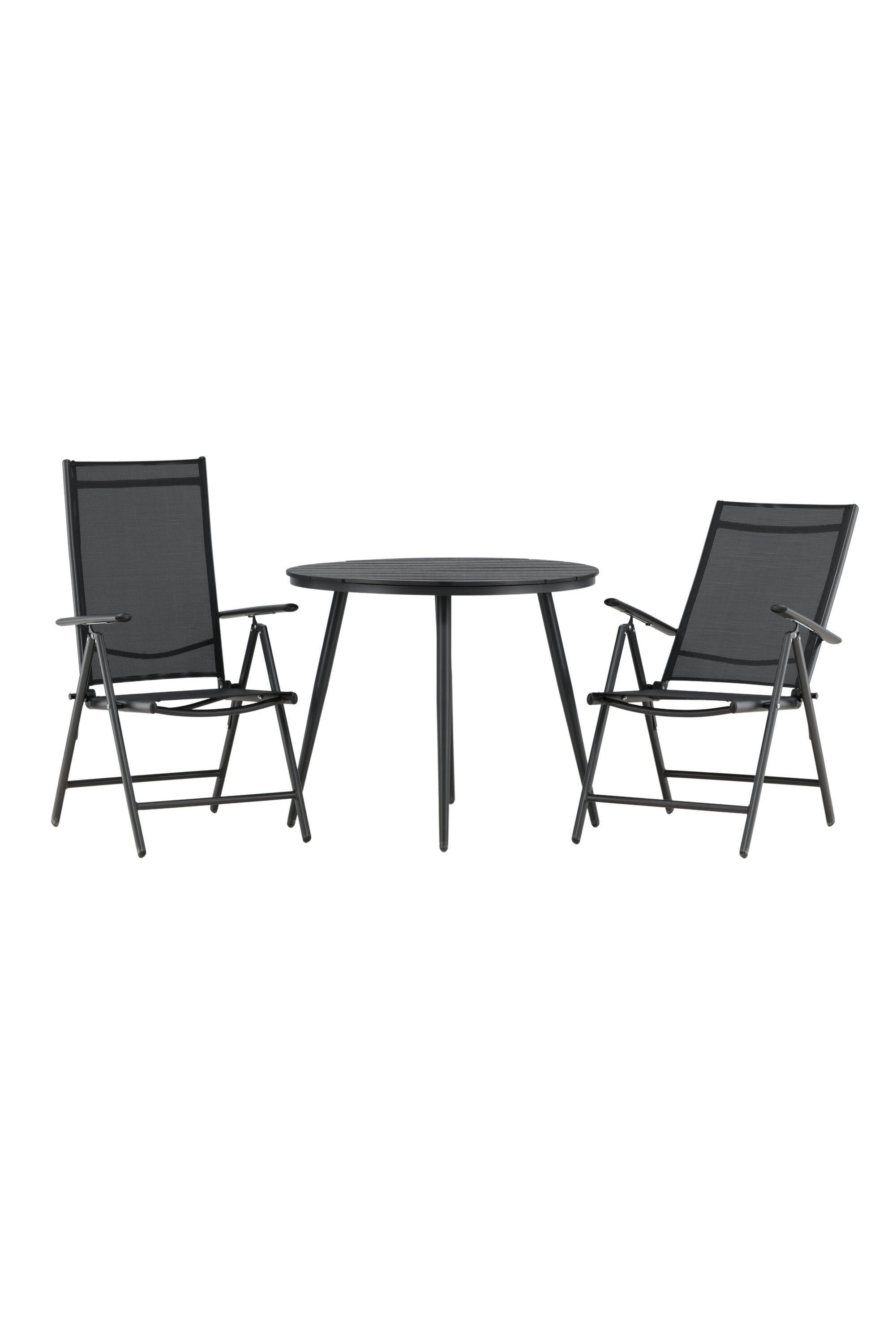 Break Outdoor-Tischset ⌀90cm/2St. in Schwarz präsentiert im Onlineshop von KAQTU Design AG. Gartentischset ist von Venture Home