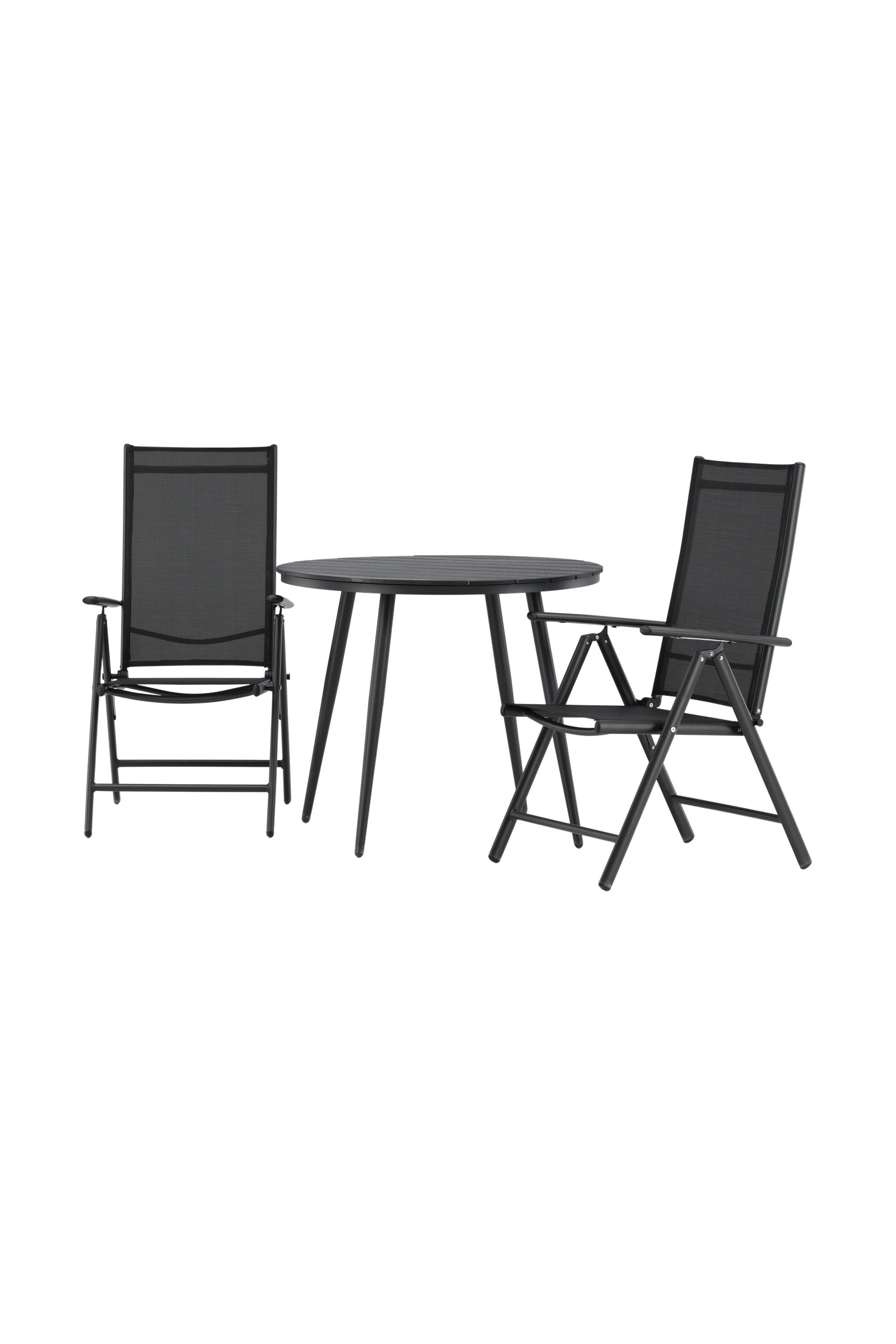 Break Outdoor-Tischset ⌀90cm/2St. in Schwarz präsentiert im Onlineshop von KAQTU Design AG. Gartentischset ist von Venture Home