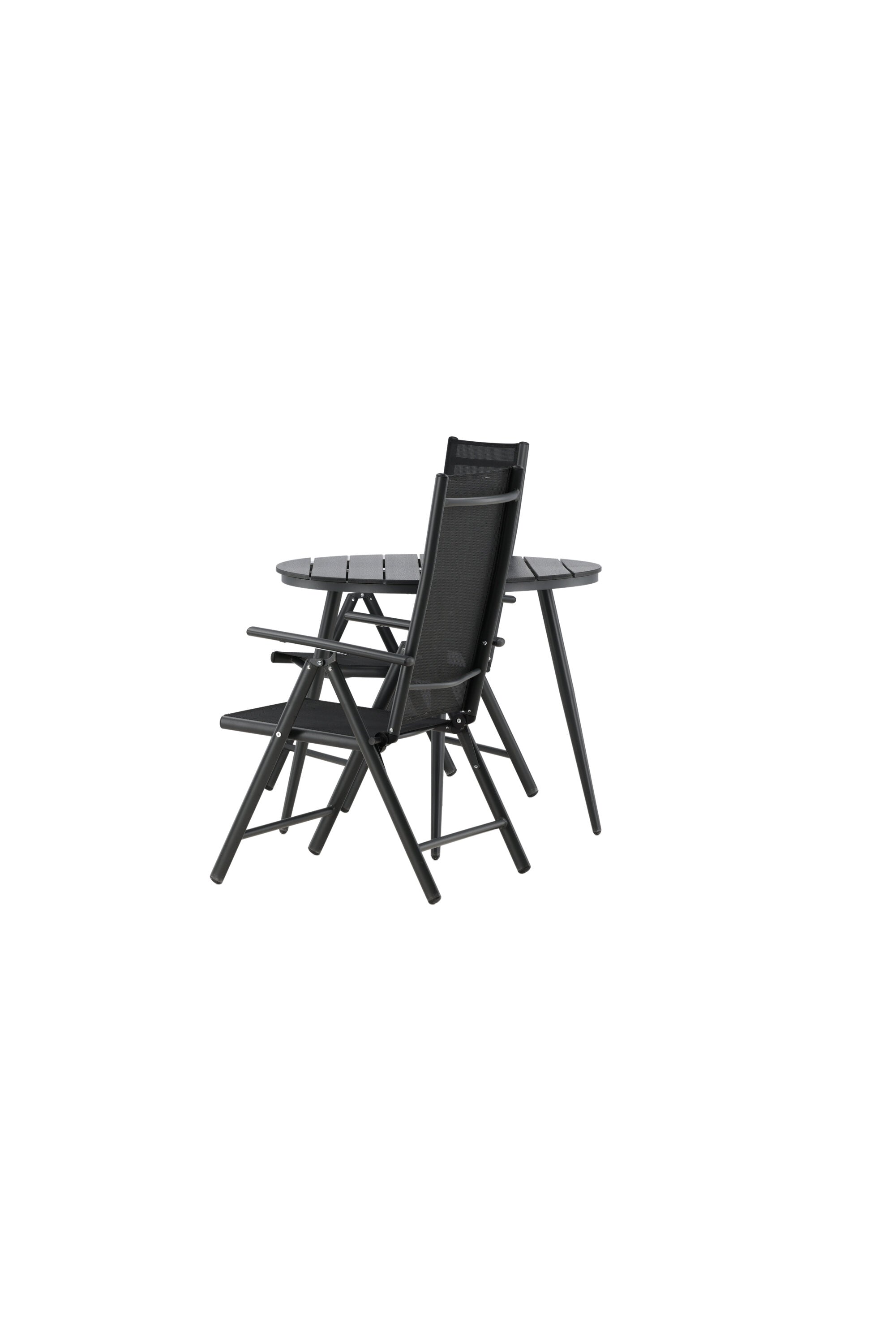 Break Outdoor-Tischset ⌀90cm/2St. in Schwarz präsentiert im Onlineshop von KAQTU Design AG. Gartentischset ist von Venture Home