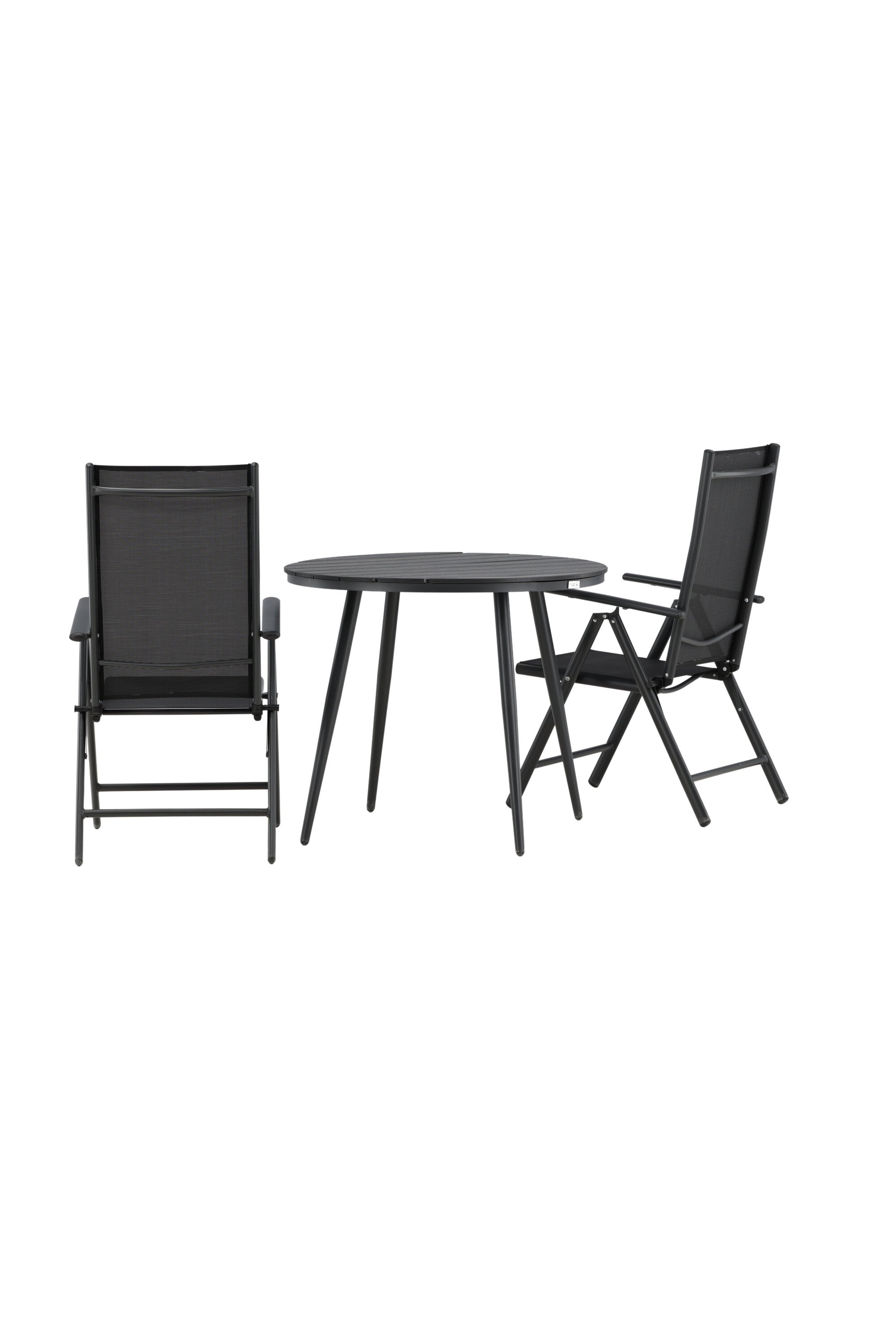Break Outdoor-Tischset ⌀90cm/2St. in Schwarz präsentiert im Onlineshop von KAQTU Design AG. Gartentischset ist von Venture Home