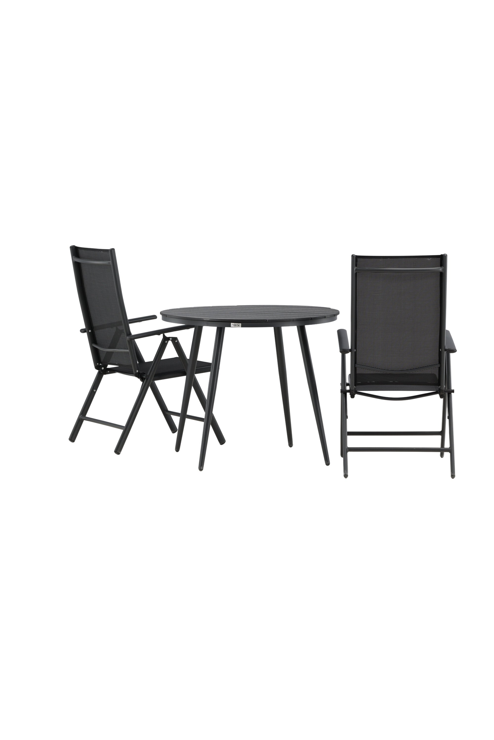 Break Outdoor-Tischset ⌀90cm/2St. in Schwarz präsentiert im Onlineshop von KAQTU Design AG. Gartentischset ist von Venture Home