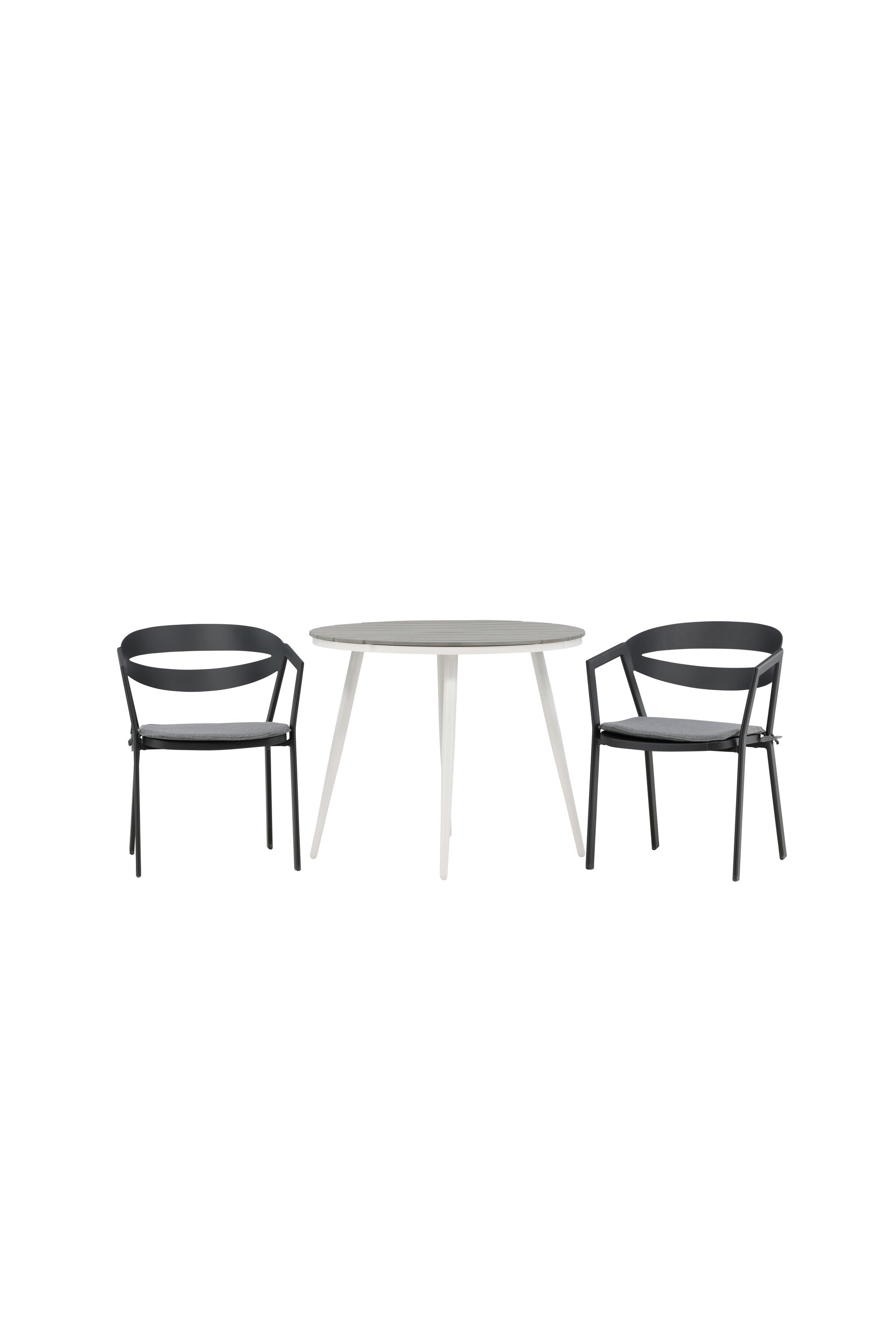 Break Outdoor-Tischset + Slit ⌀90cm/2St. in Weiss präsentiert im Onlineshop von KAQTU Design AG. Gartentischset ist von Venture Home