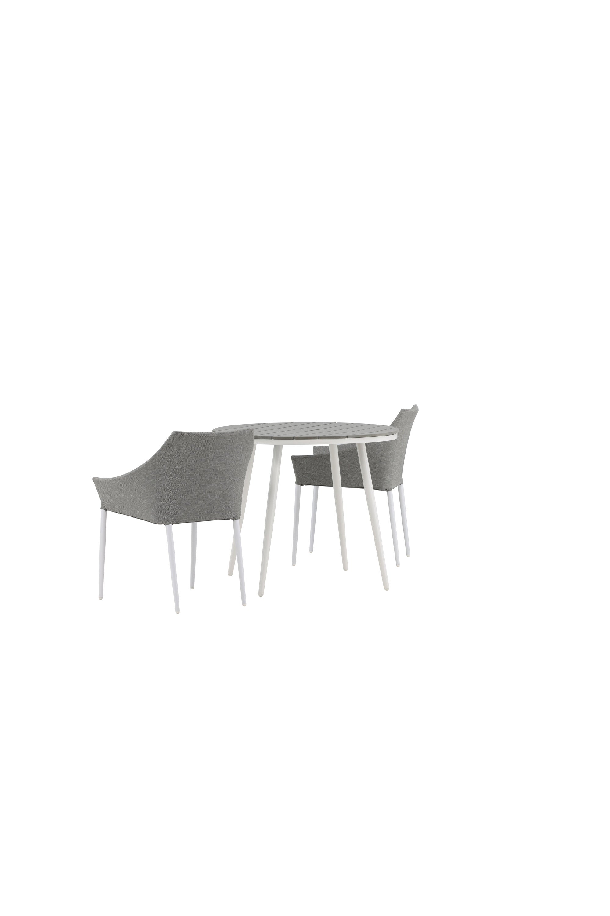 Break Outdoor-Tischset + Spoga ⌀90cm/2St. in Weiss präsentiert im Onlineshop von KAQTU Design AG. Gartentischset ist von Venture Home