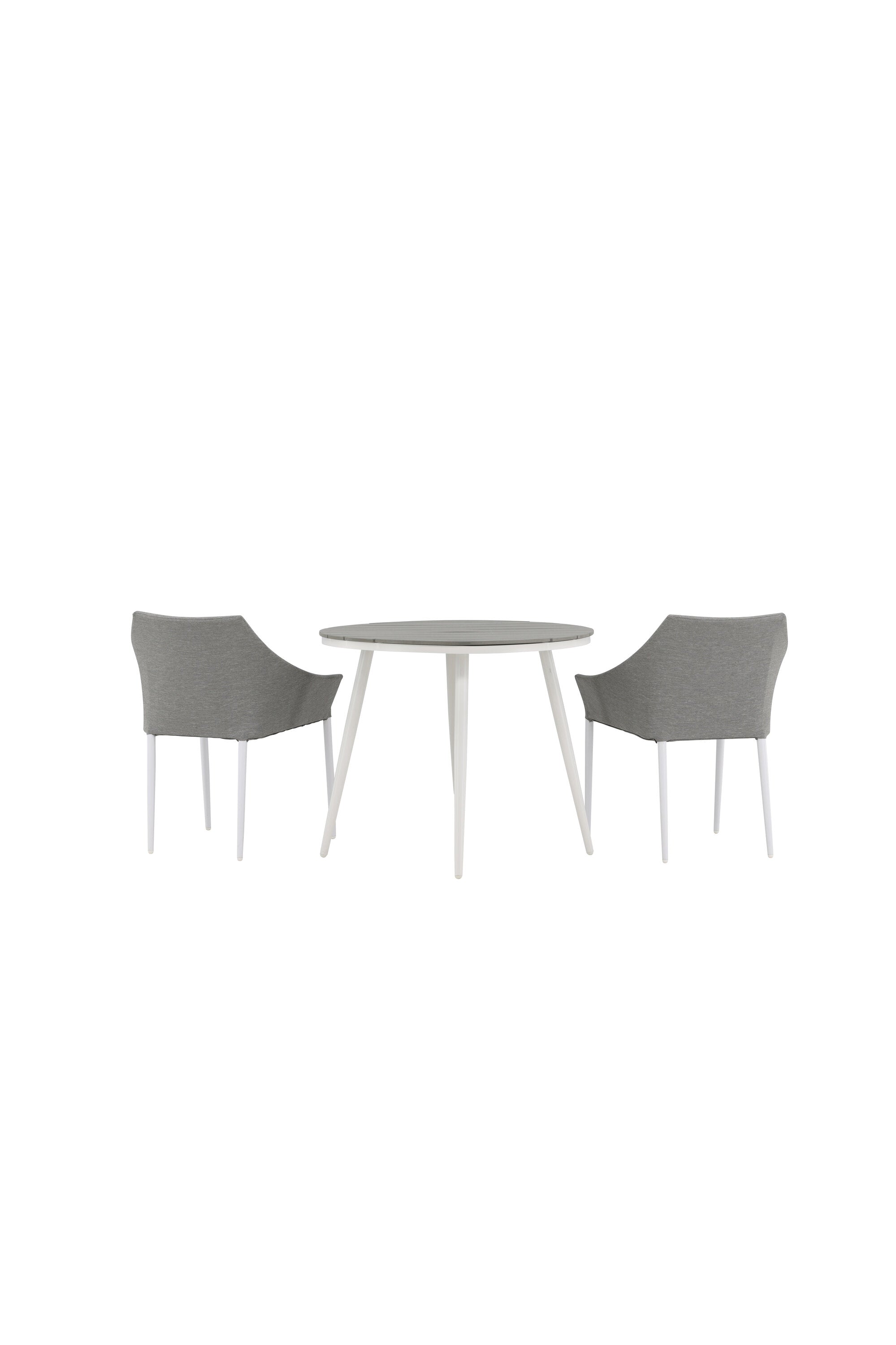 Break Outdoor-Tischset + Spoga ⌀90cm/2St. in Weiss präsentiert im Onlineshop von KAQTU Design AG. Gartentischset ist von Venture Home