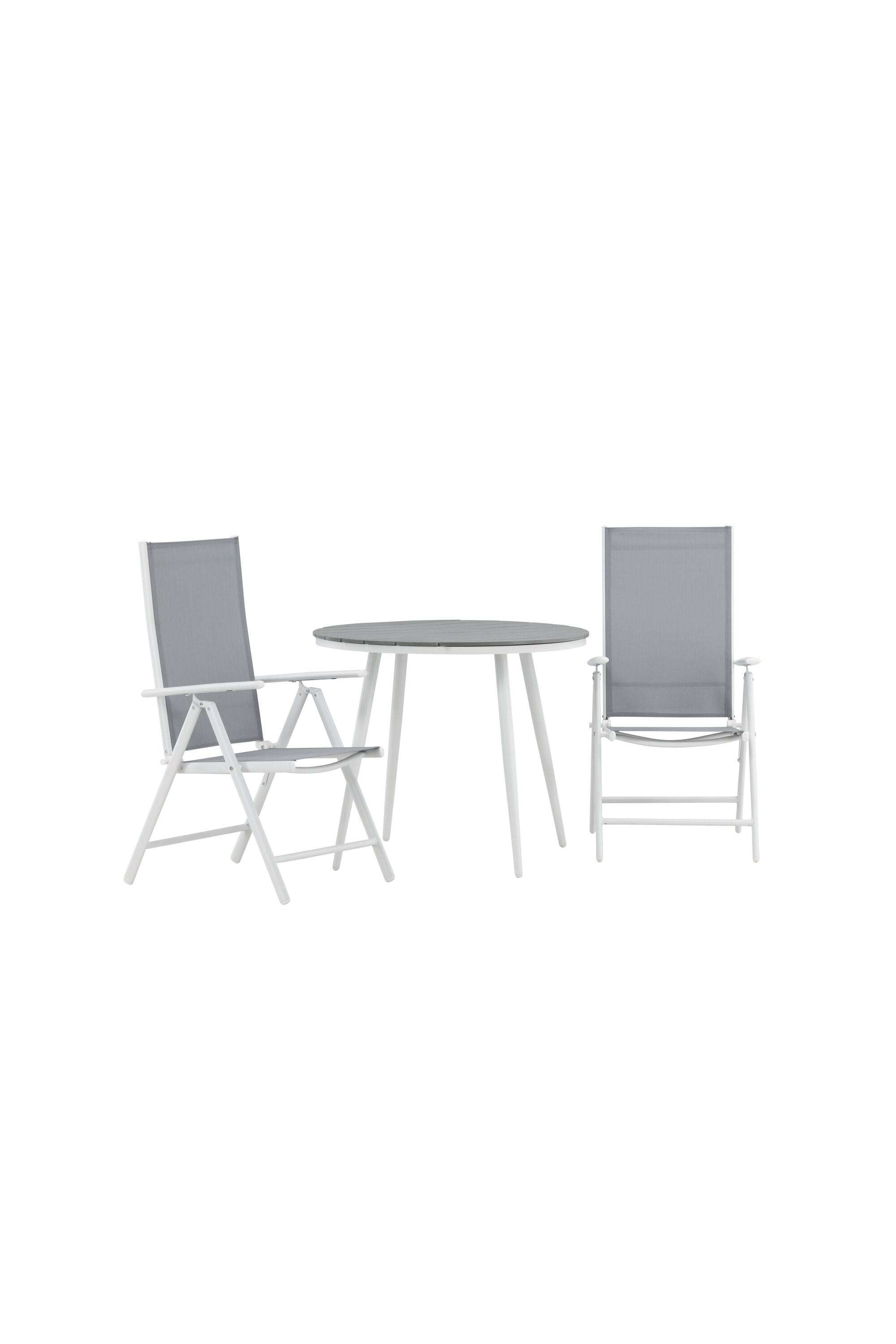 Break Outdoor-Tischset ⌀90cm/2St. in Weiss präsentiert im Onlineshop von KAQTU Design AG. Gartentischset ist von Venture Home