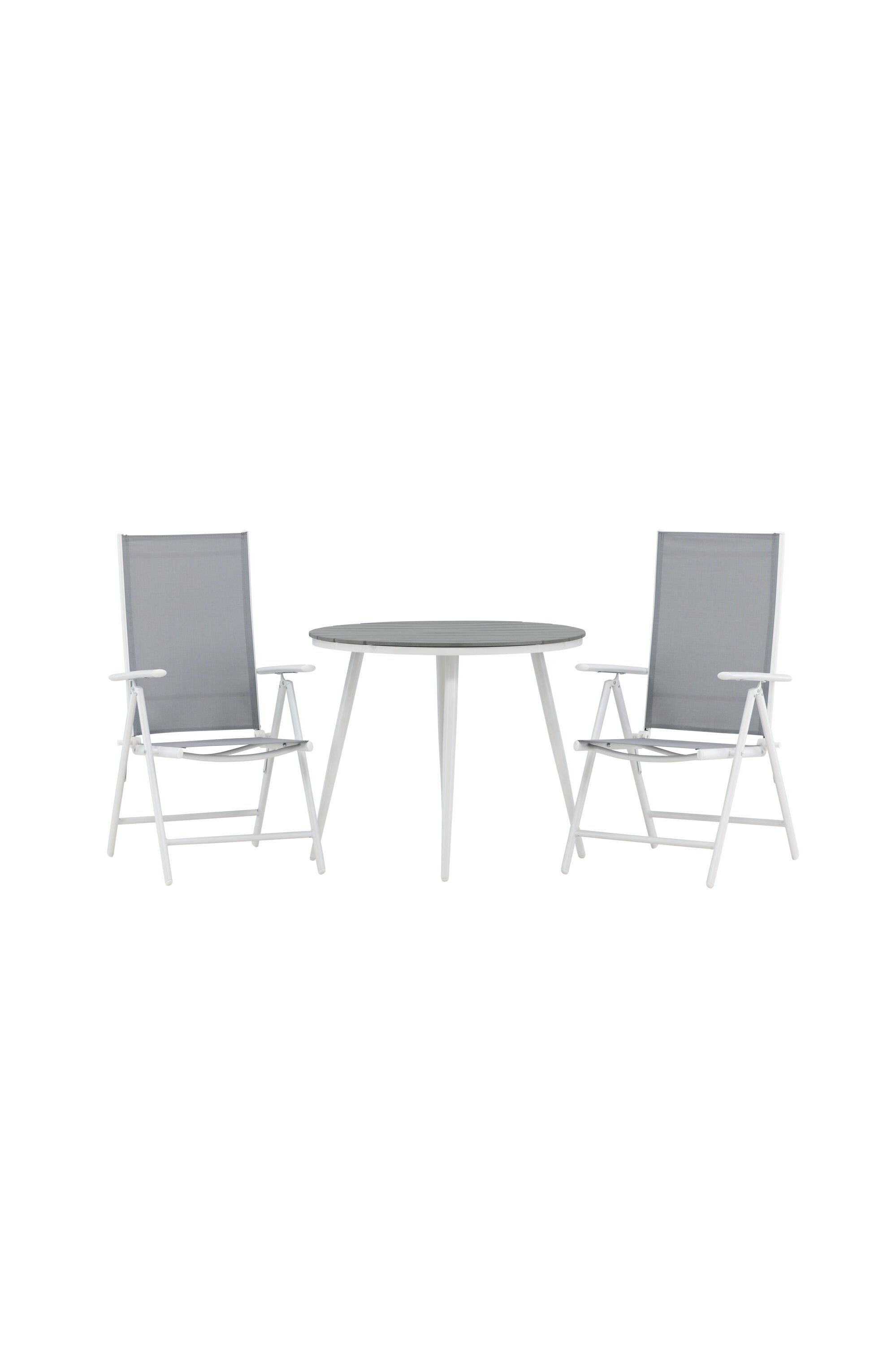 Break Outdoor-Tischset ⌀90cm/2St. in Weiss präsentiert im Onlineshop von KAQTU Design AG. Gartentischset ist von Venture Home