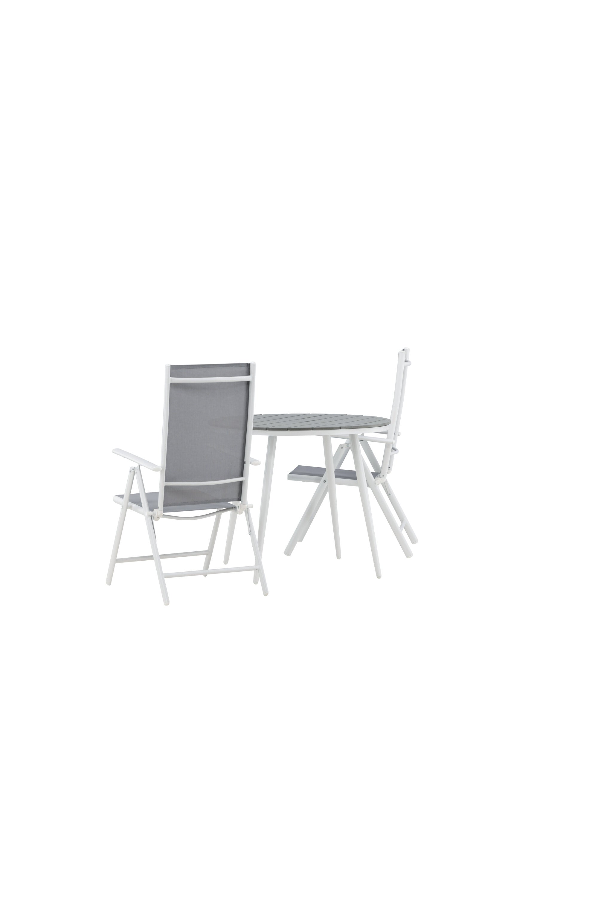 Break Outdoor-Tischset ⌀90cm/2St. in Weiss präsentiert im Onlineshop von KAQTU Design AG. Gartentischset ist von Venture Home