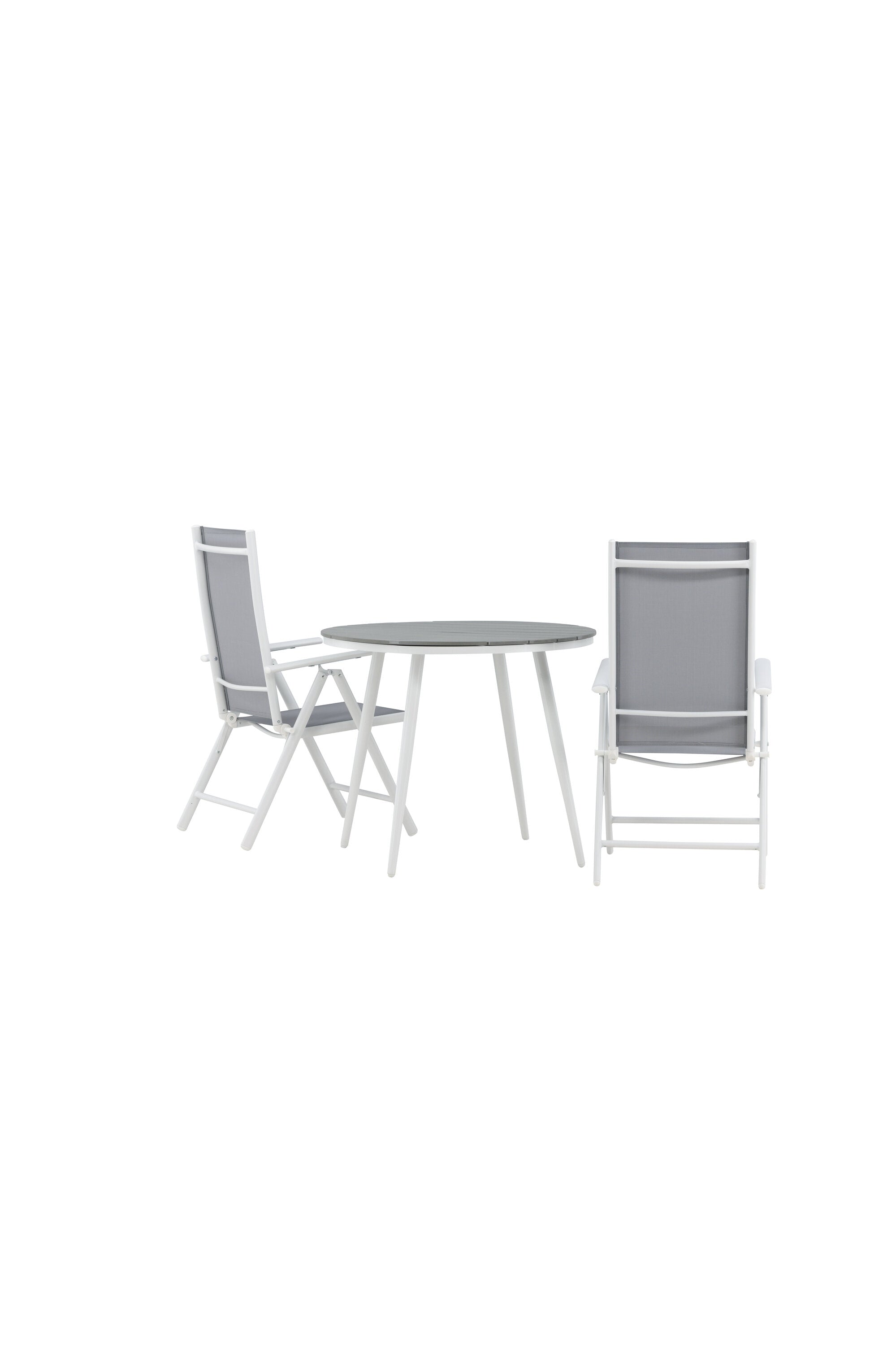 Break Outdoor-Tischset ⌀90cm/2St. in Weiss präsentiert im Onlineshop von KAQTU Design AG. Gartentischset ist von Venture Home
