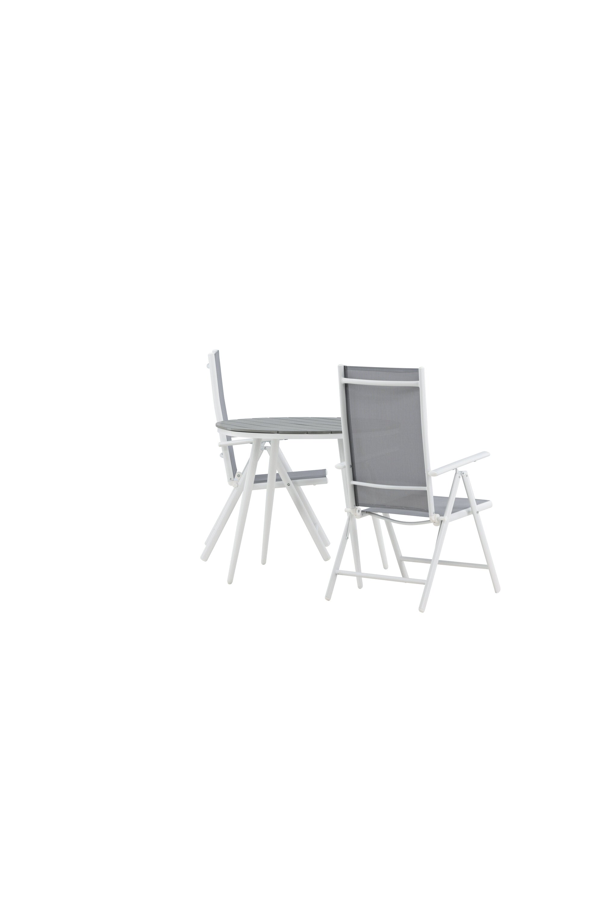 Break Outdoor-Tischset ⌀90cm/2St. in Weiss präsentiert im Onlineshop von KAQTU Design AG. Gartentischset ist von Venture Home