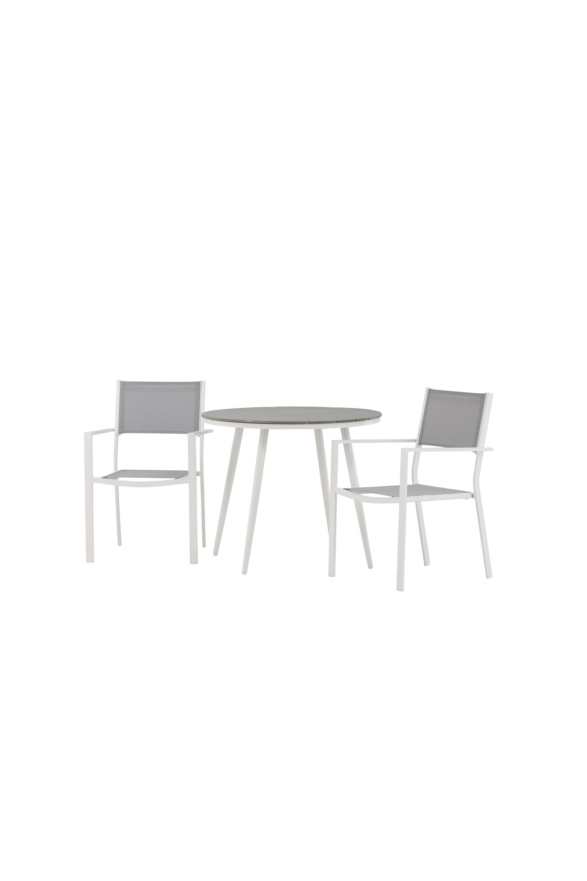 Break Outdoor-Tischset + Copacabana ⌀90cm/2St. in Grau präsentiert im Onlineshop von KAQTU Design AG. Gartentischset ist von Venture Home