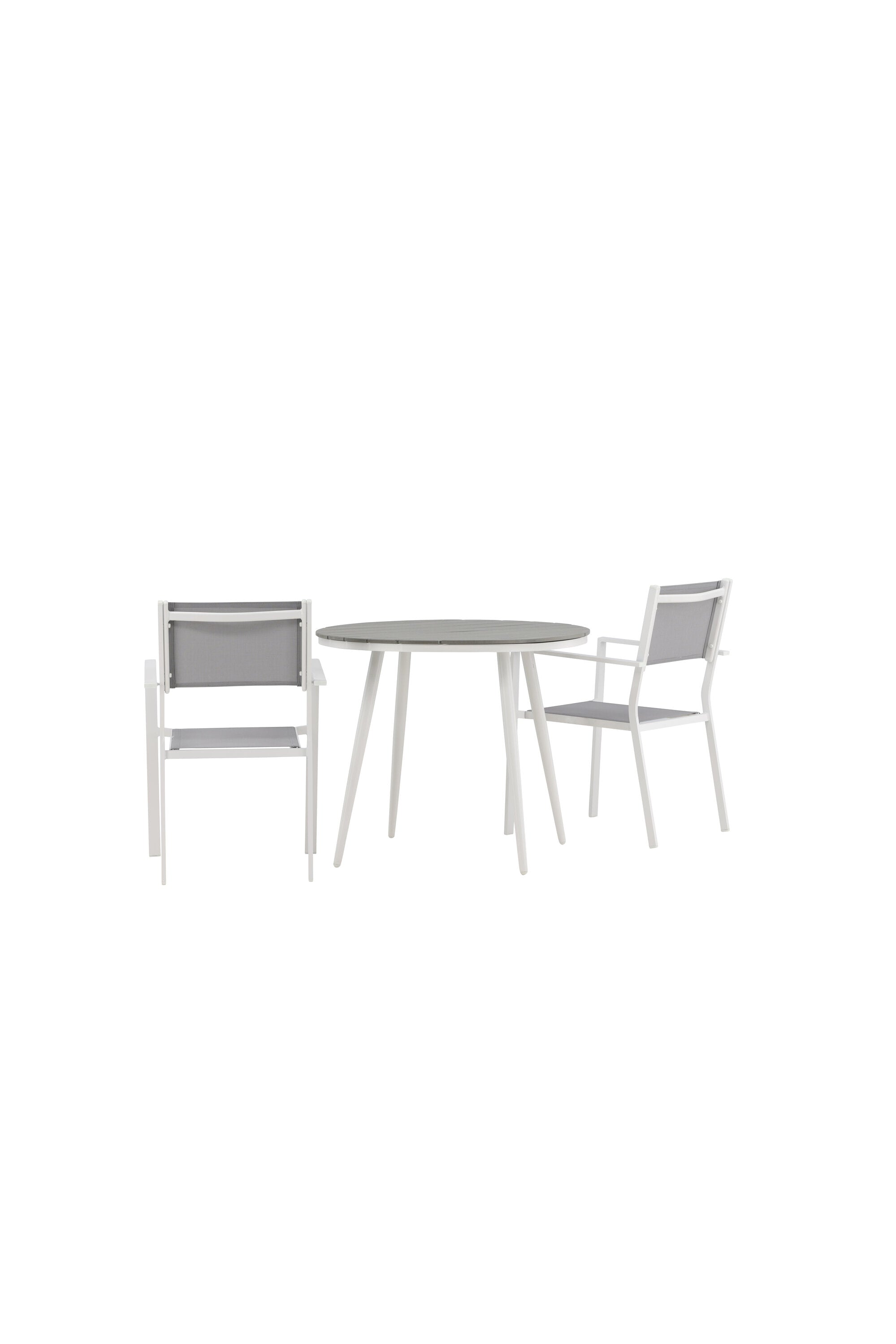 Break Outdoor-Tischset + Copacabana ⌀90cm/2St. in Grau präsentiert im Onlineshop von KAQTU Design AG. Gartentischset ist von Venture Home