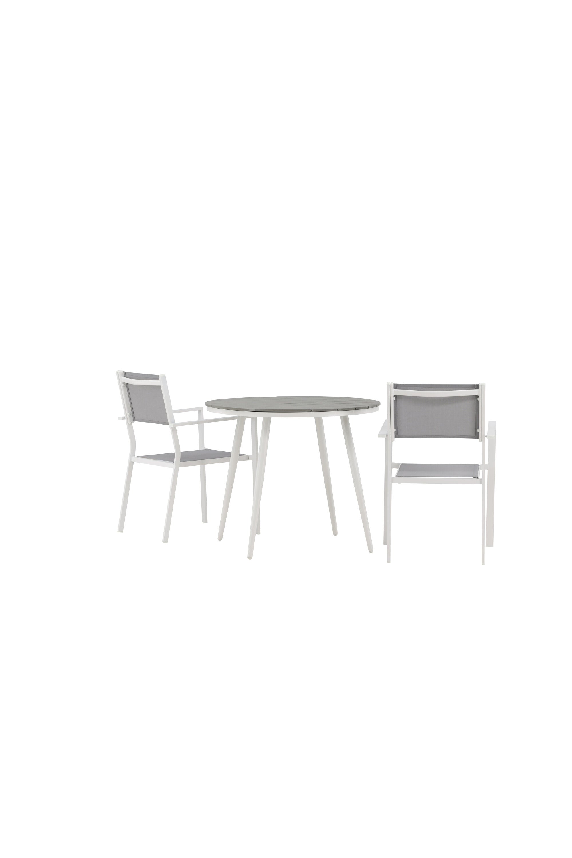Break Outdoor-Tischset + Copacabana ⌀90cm/2St. in Grau präsentiert im Onlineshop von KAQTU Design AG. Gartentischset ist von Venture Home