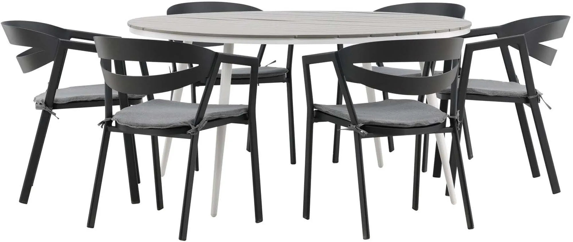 Elegantes Venture Home Tischset für 6, ideal für Terrassenfeste.