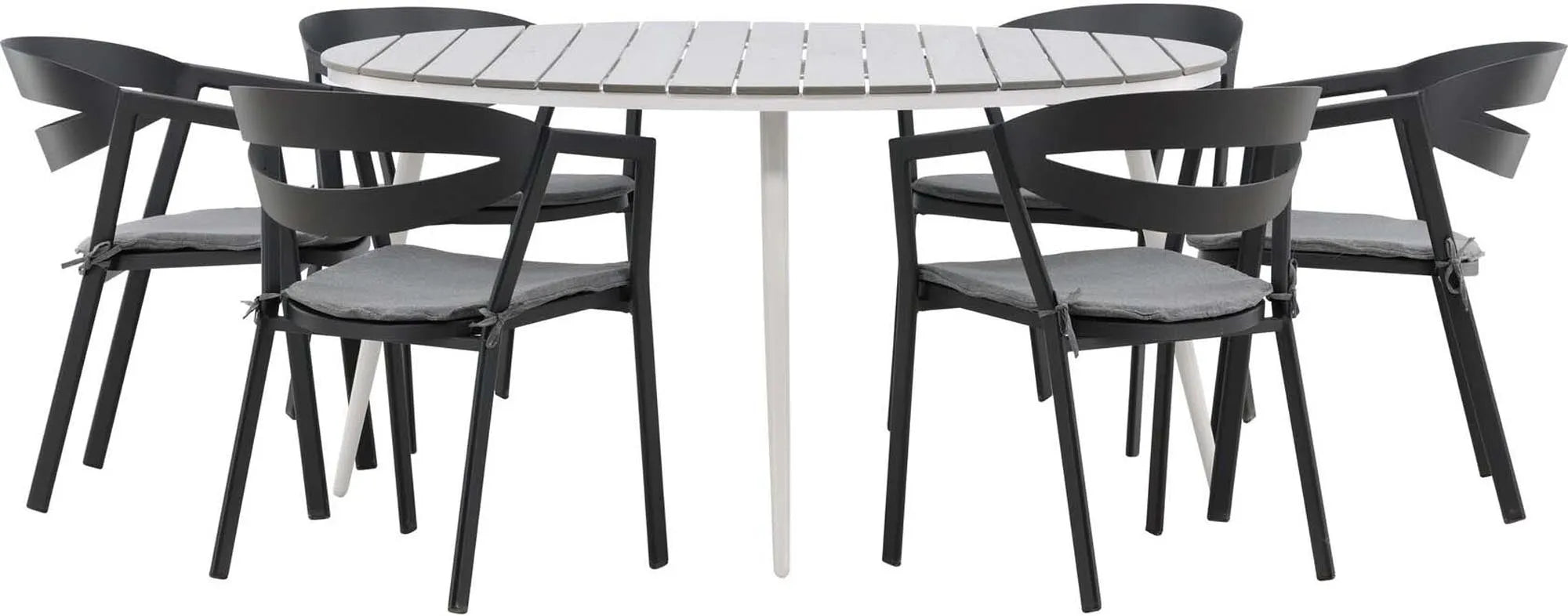 Elegantes Venture Home Tischset für 6, ideal für Terrassenfeste.