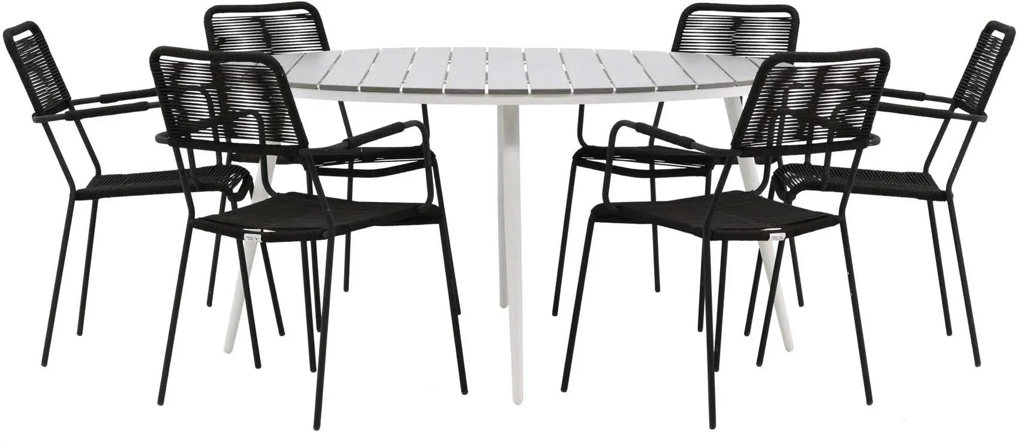 Stilvolles Break Tischset mit Lindos Stühlen für Outdoor-Genuss.