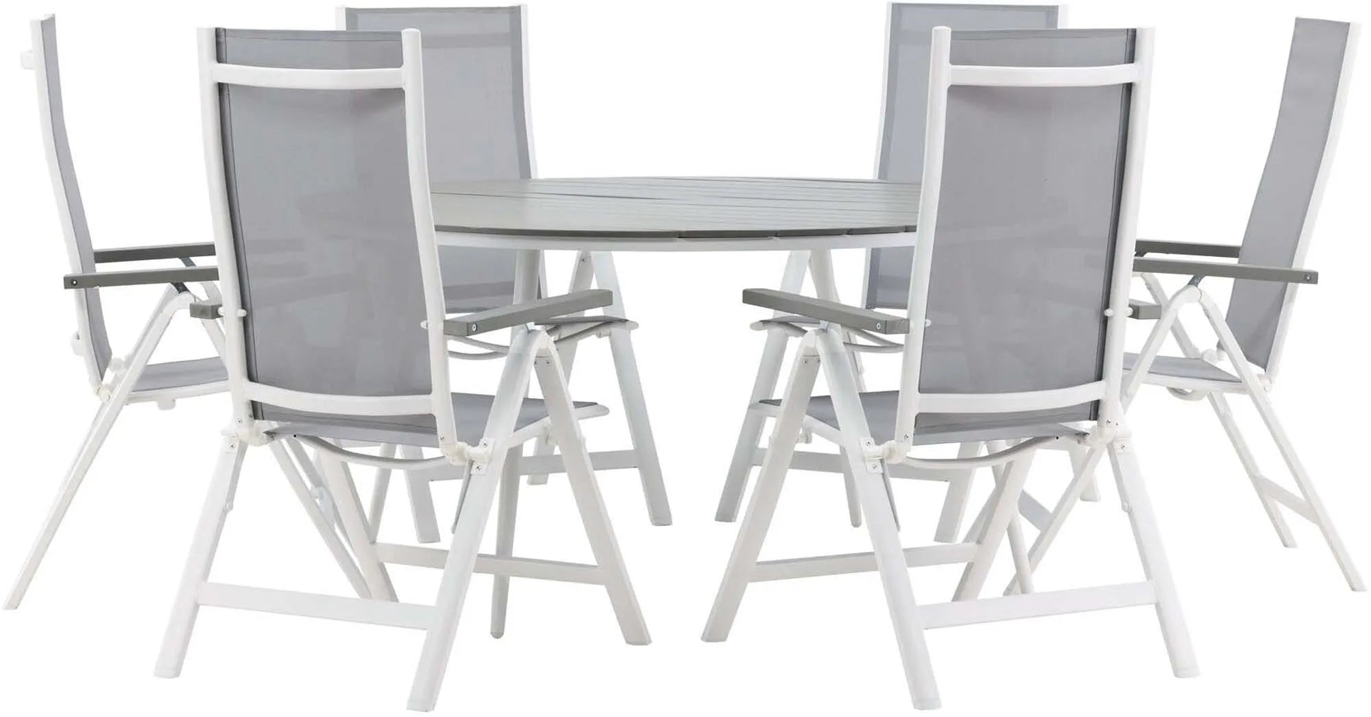 Elegantes Venture Home Tischset für 6, ideal für Outdoor-Dinner.