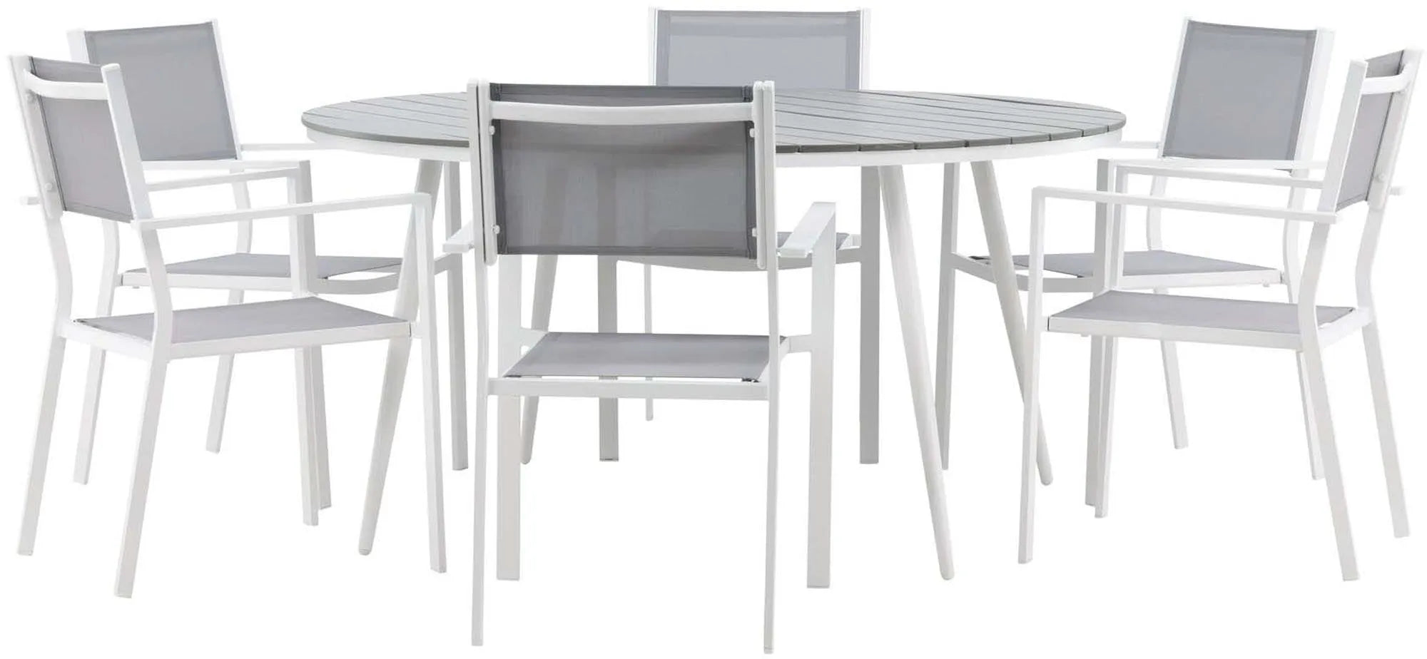 Robustes Outdoor-Tischset für 6 von Venture Home, ideal für Gartenfeste.