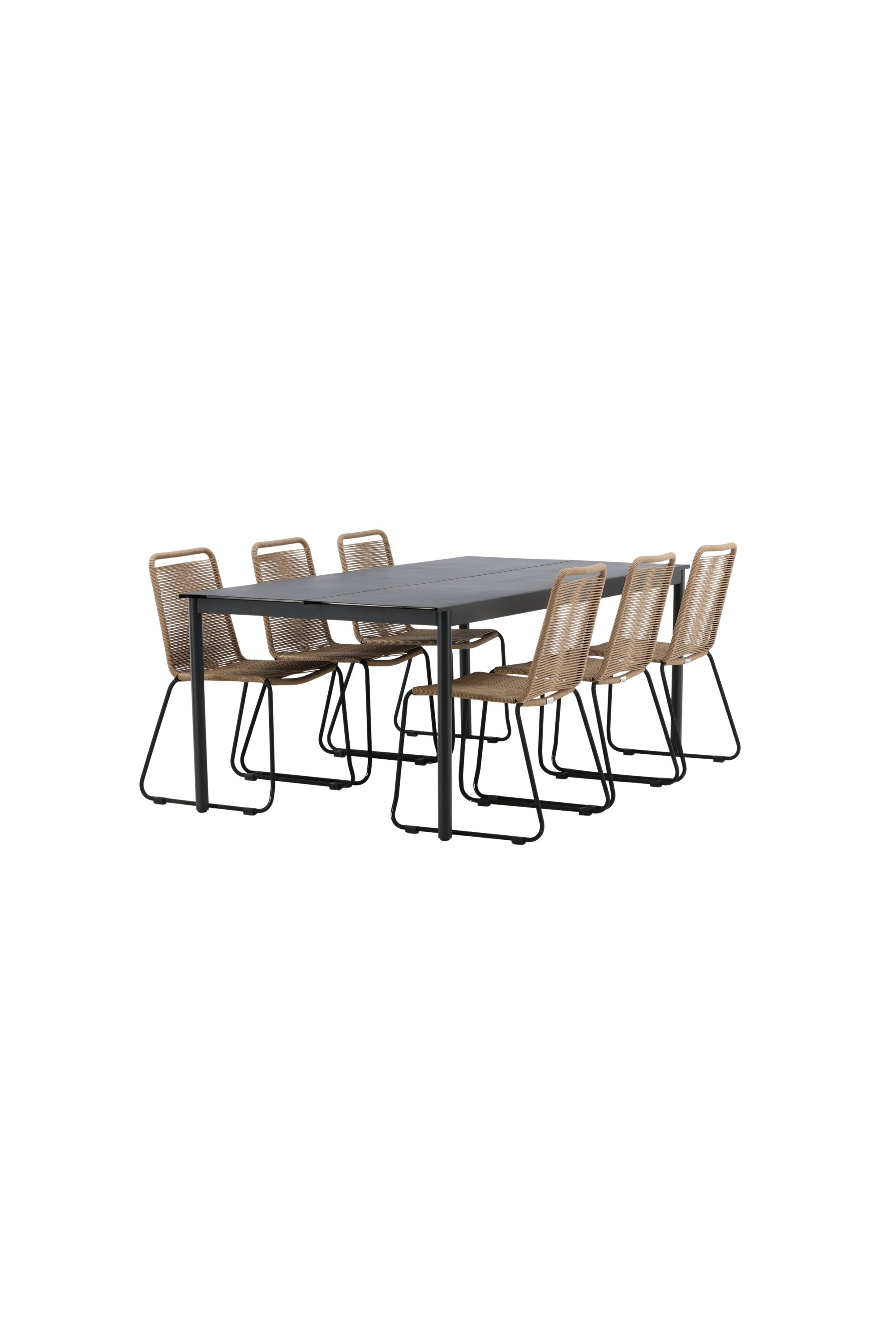 Modena Gartentisch Set in Schwarz/Latte präsentiert im Onlineshop von KAQTU Design AG. Gartentischset ist von Venture Home