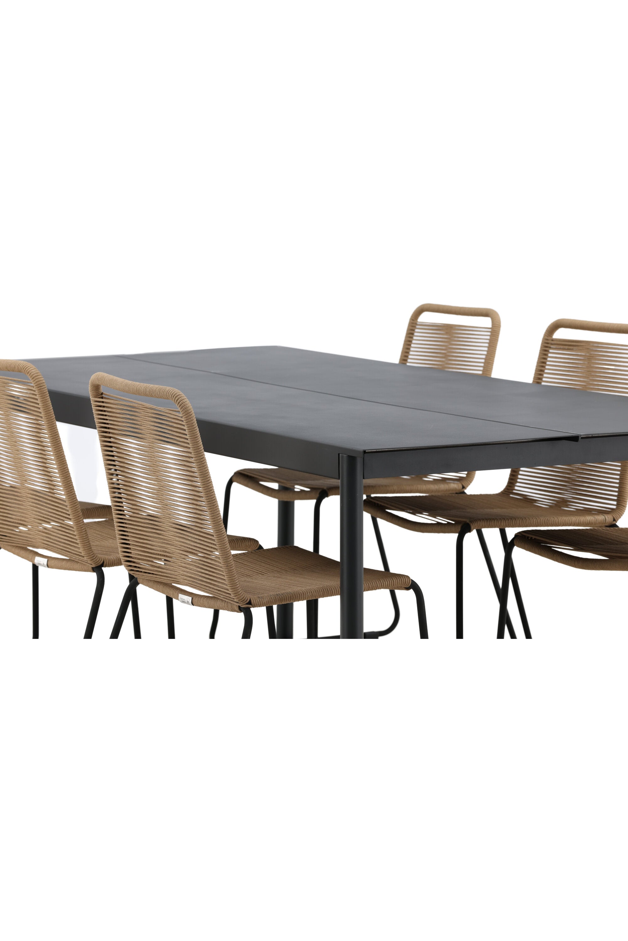 Modena Gartentisch Set in Schwarz/Latte präsentiert im Onlineshop von KAQTU Design AG. Gartentischset ist von Venture Home