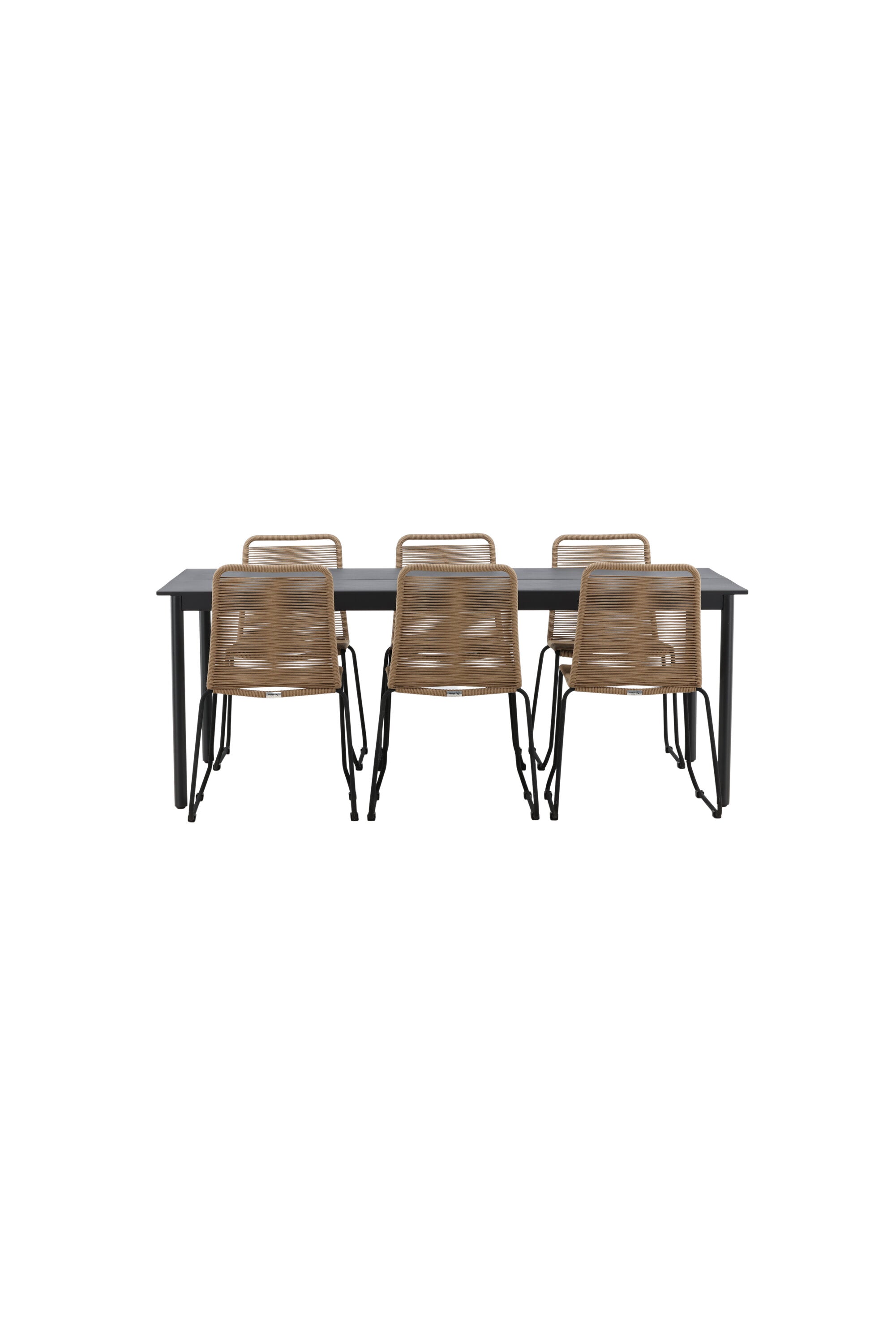 Modena Gartentisch Set in Schwarz/Latte präsentiert im Onlineshop von KAQTU Design AG. Gartentischset ist von Venture Home