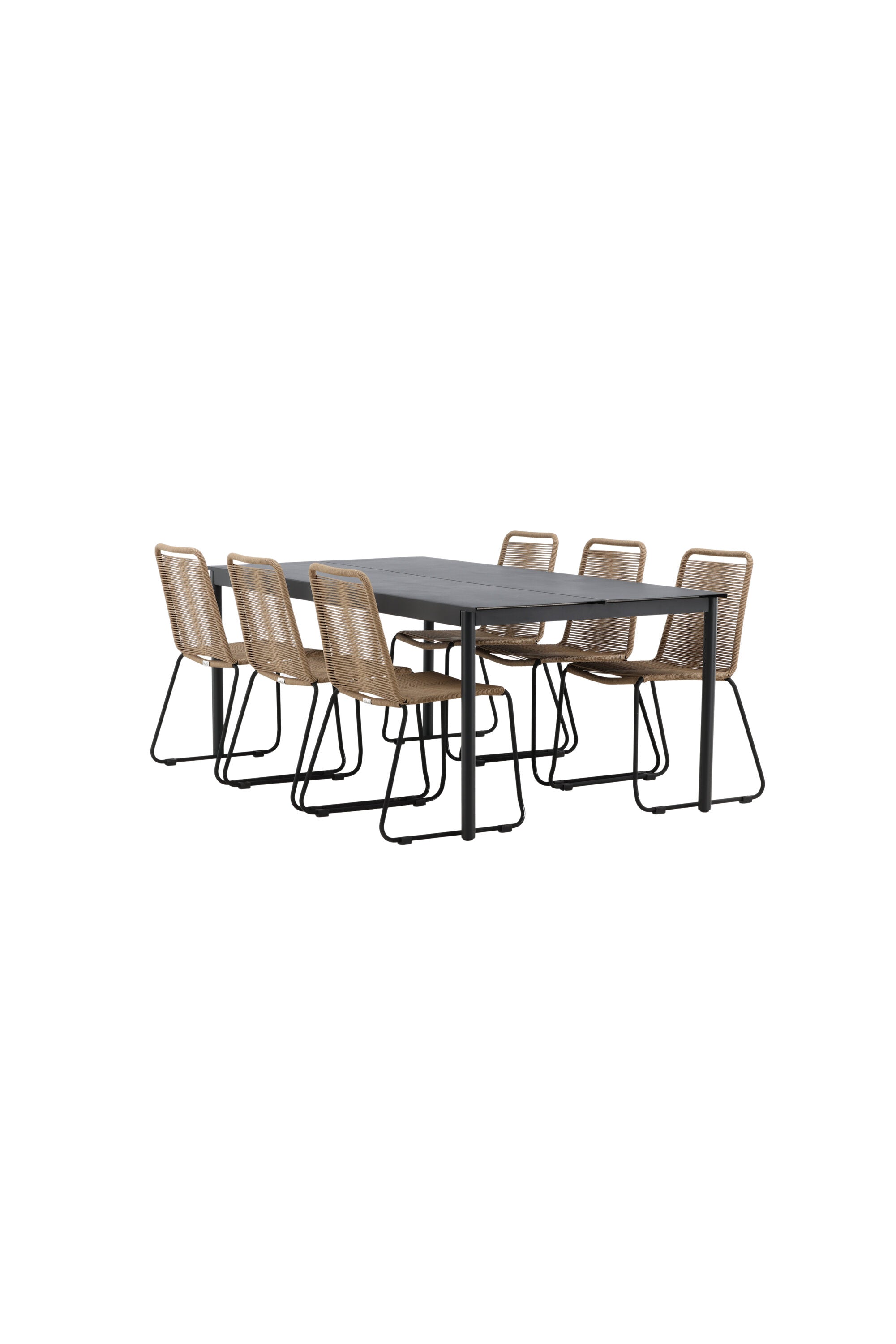 Modena Gartentisch Set in Schwarz/Latte präsentiert im Onlineshop von KAQTU Design AG. Gartentischset ist von Venture Home