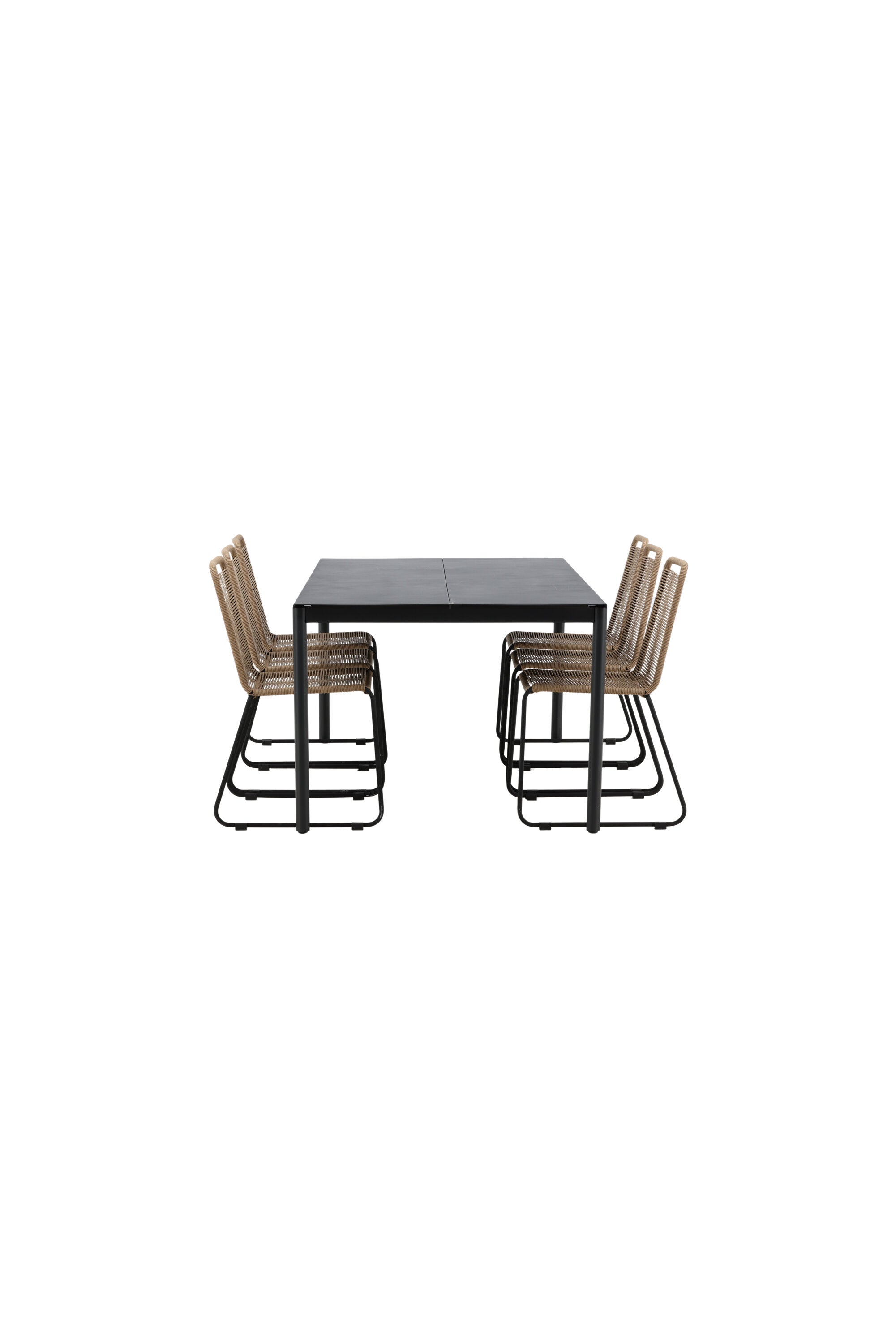 Modena Gartentisch Set in Schwarz/Latte präsentiert im Onlineshop von KAQTU Design AG. Gartentischset ist von Venture Home