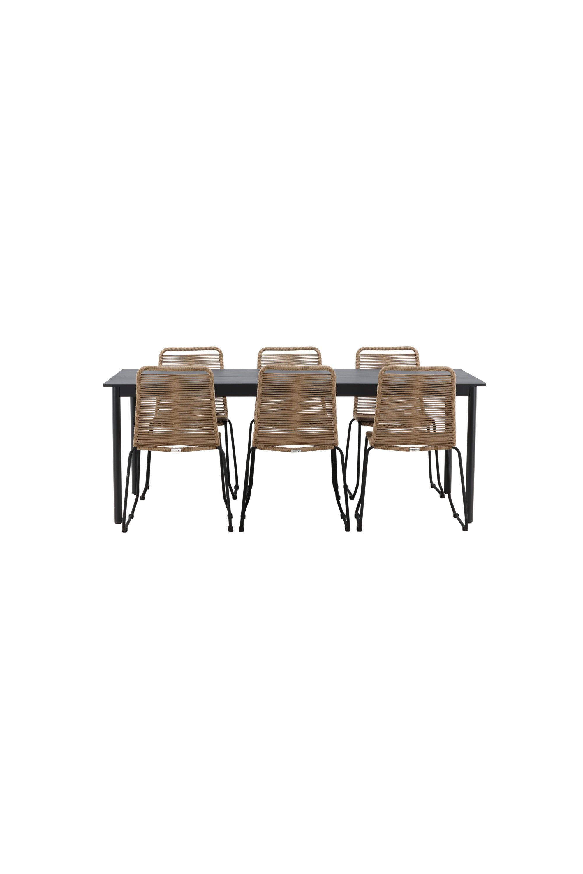 Modena Gartentisch Set in Schwarz/Latte präsentiert im Onlineshop von KAQTU Design AG. Gartentischset ist von Venture Home