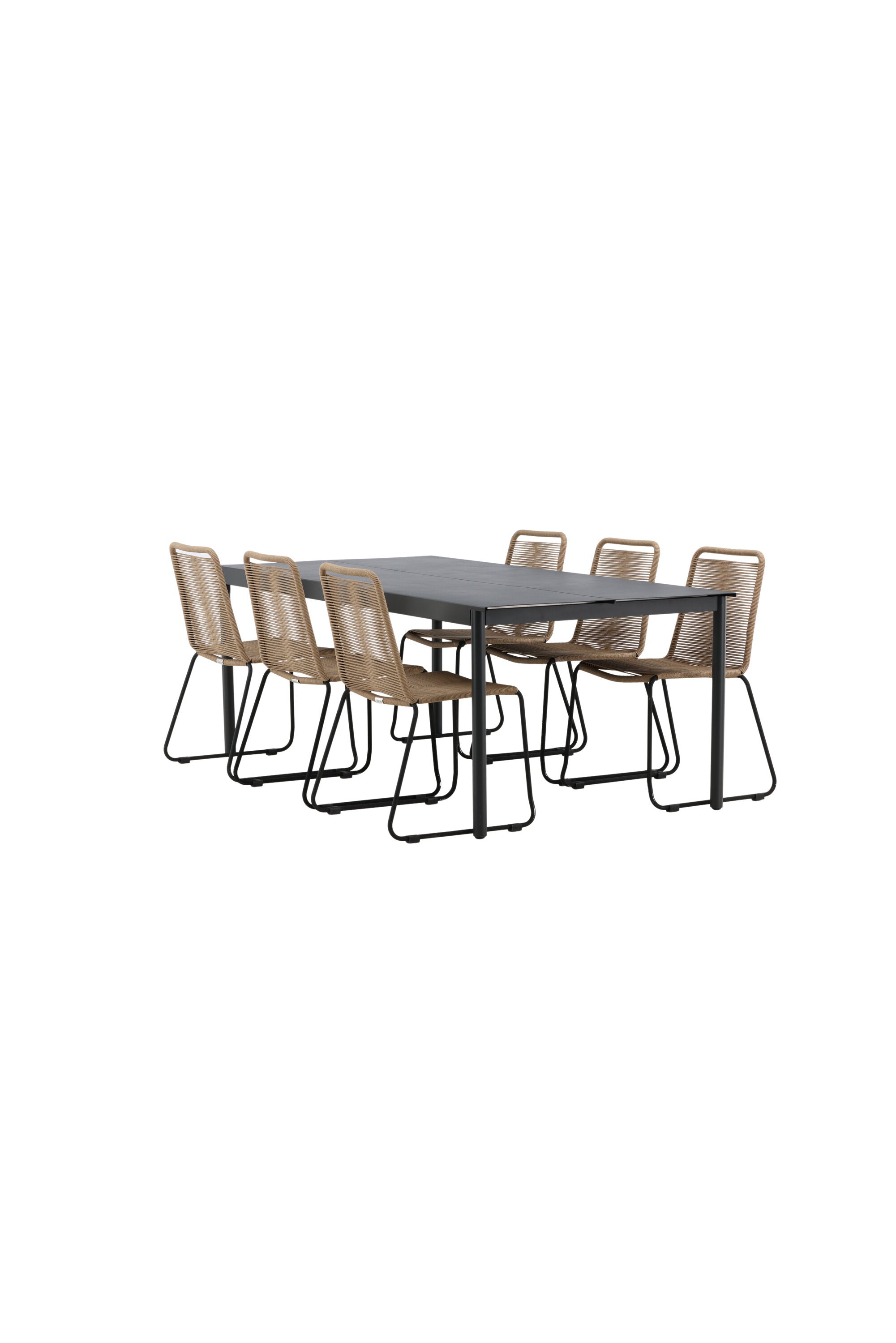 Modena Gartentisch Set in Schwarz/Latte präsentiert im Onlineshop von KAQTU Design AG. Gartentischset ist von Venture Home