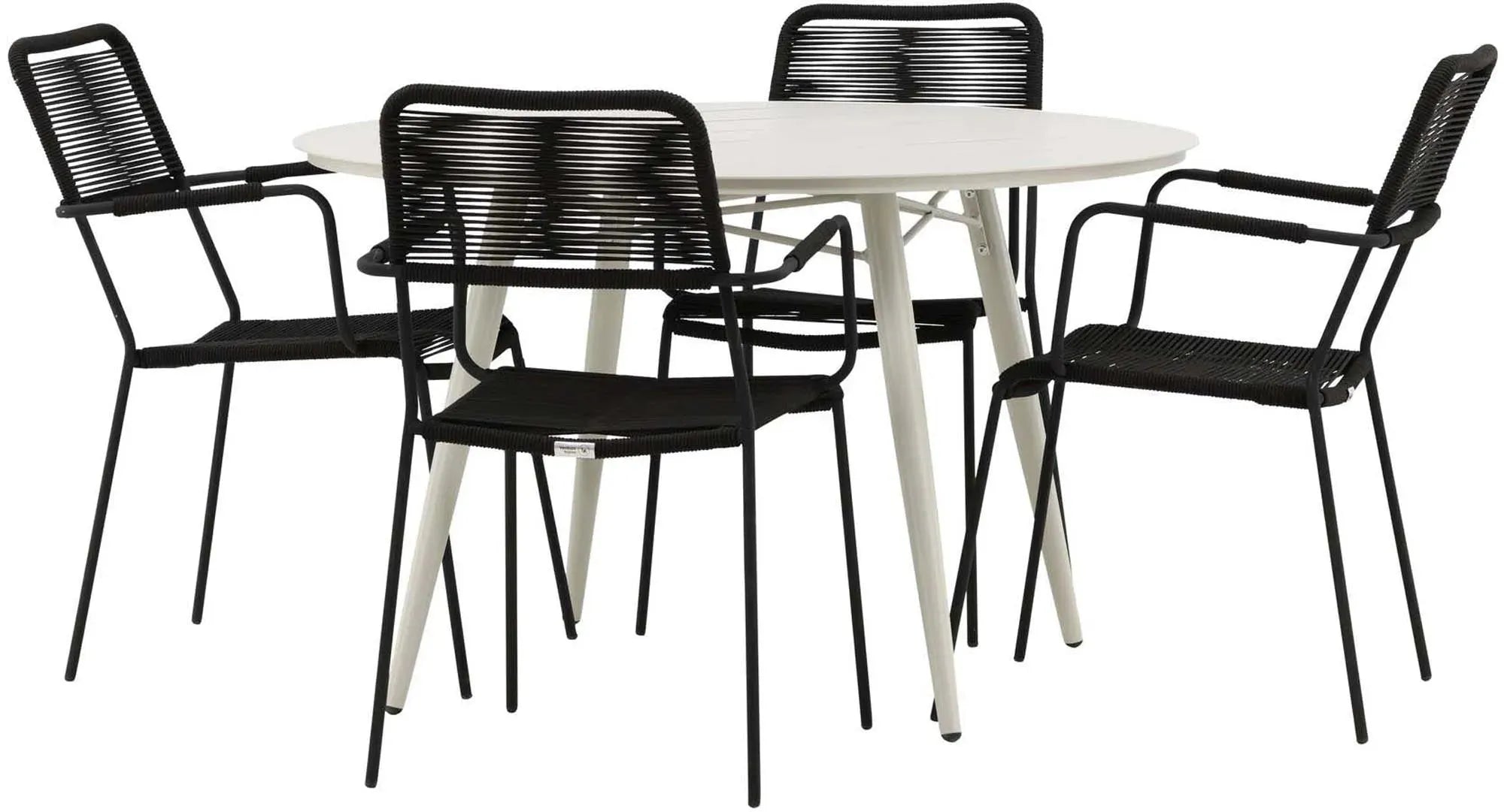 Venture Home: Lina Tischset & Lindos Stühle für stilvolle Gärten.