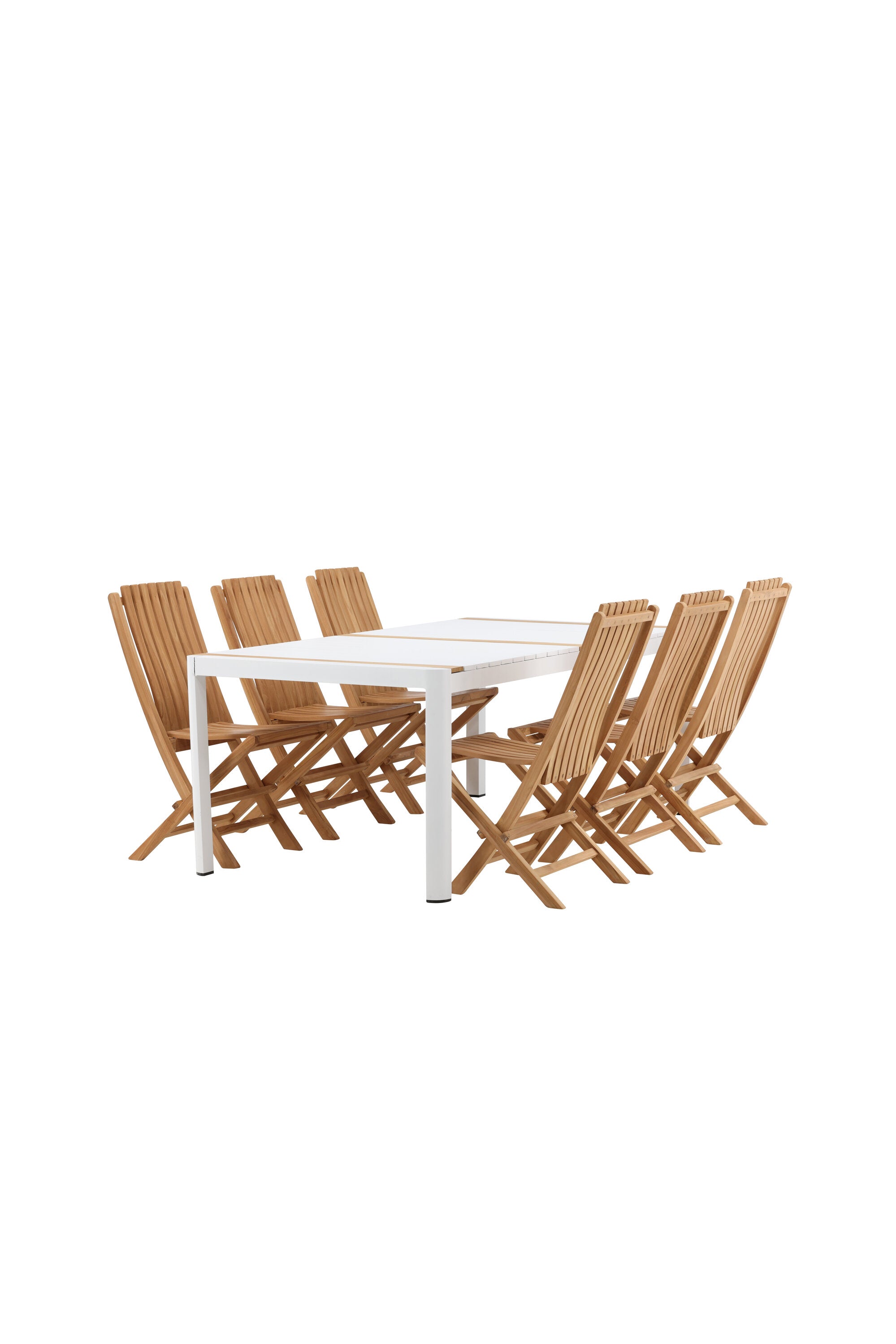 Togo Outdoor-Tischset + Ghana 200cm/6St. in Gold präsentiert im Onlineshop von KAQTU Design AG. Gartentischset ist von Venture Home