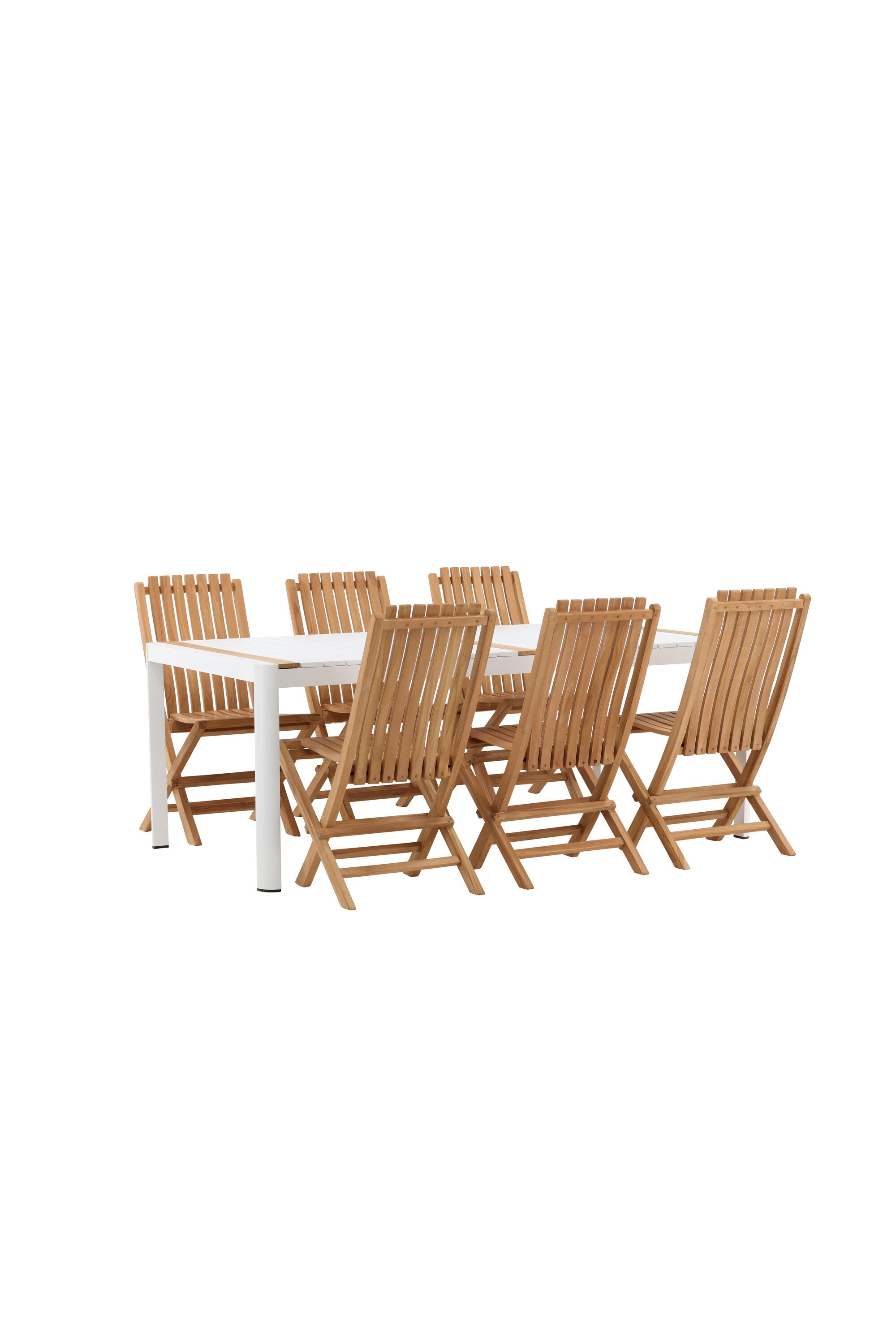 Togo Outdoor-Tischset + Ghana 200cm/6St. in Gold präsentiert im Onlineshop von KAQTU Design AG. Gartentischset ist von Venture Home