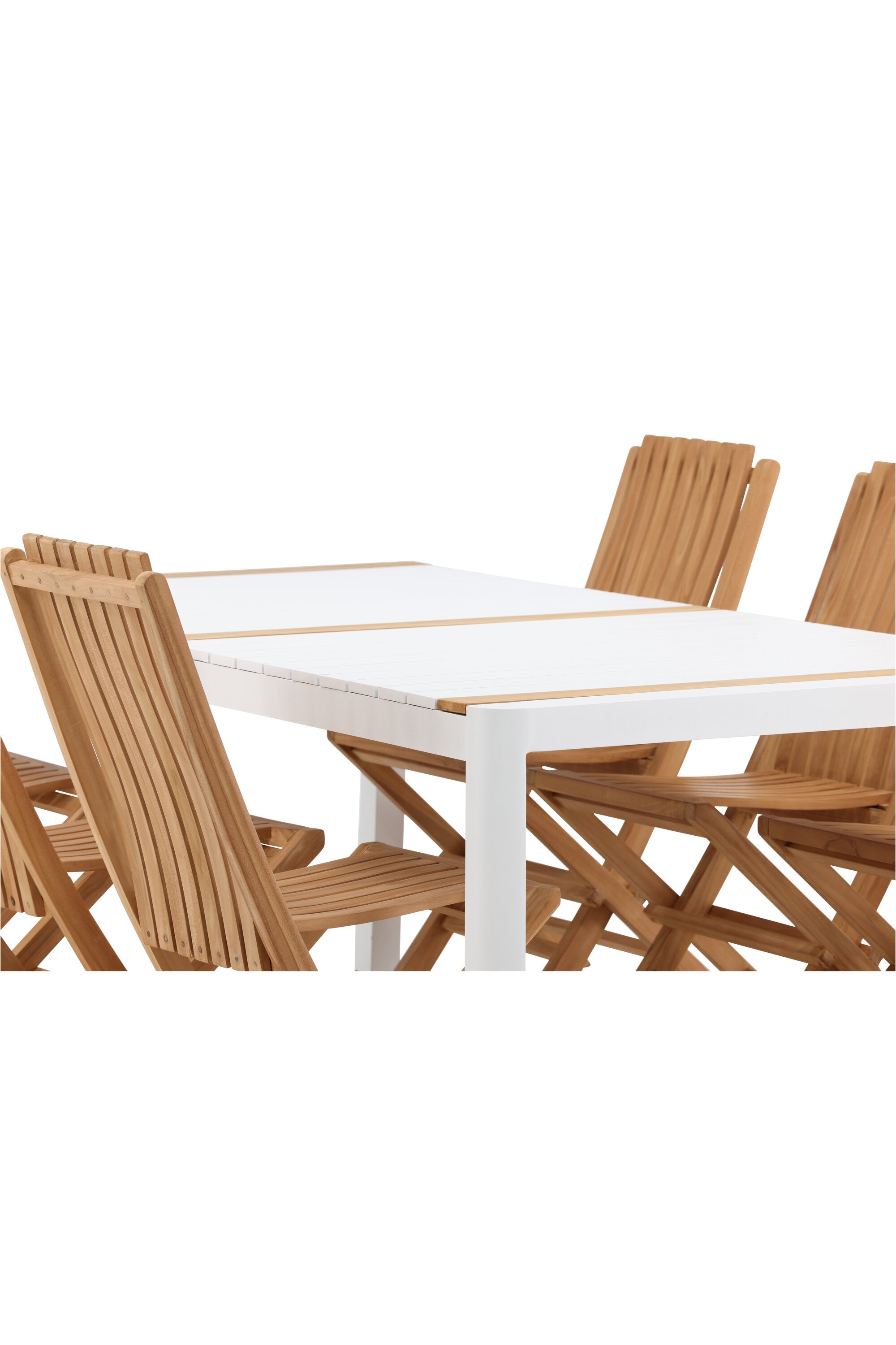 Togo Outdoor-Tischset + Ghana 200cm/6St. in Gold präsentiert im Onlineshop von KAQTU Design AG. Gartentischset ist von Venture Home