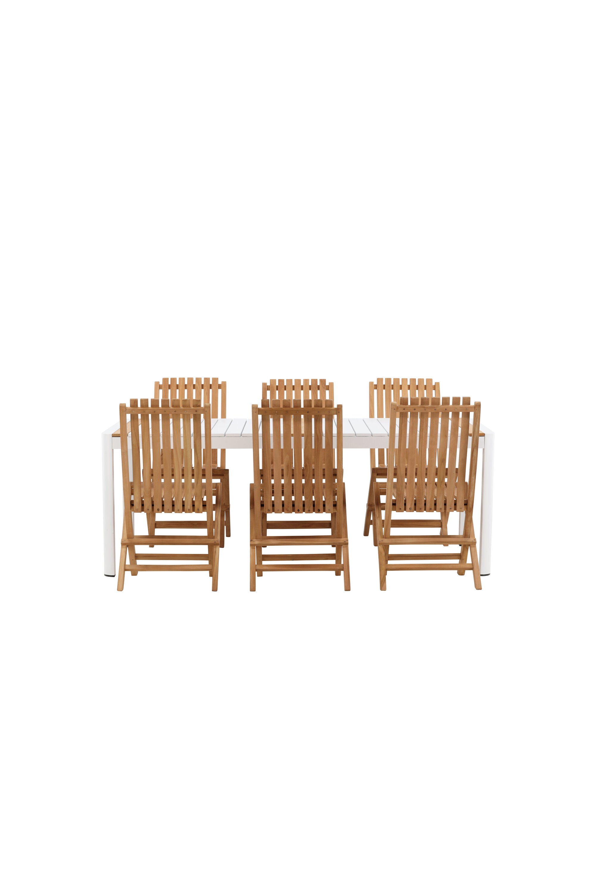 Togo Outdoor-Tischset + Ghana 200cm/6St. in Gold präsentiert im Onlineshop von KAQTU Design AG. Gartentischset ist von Venture Home