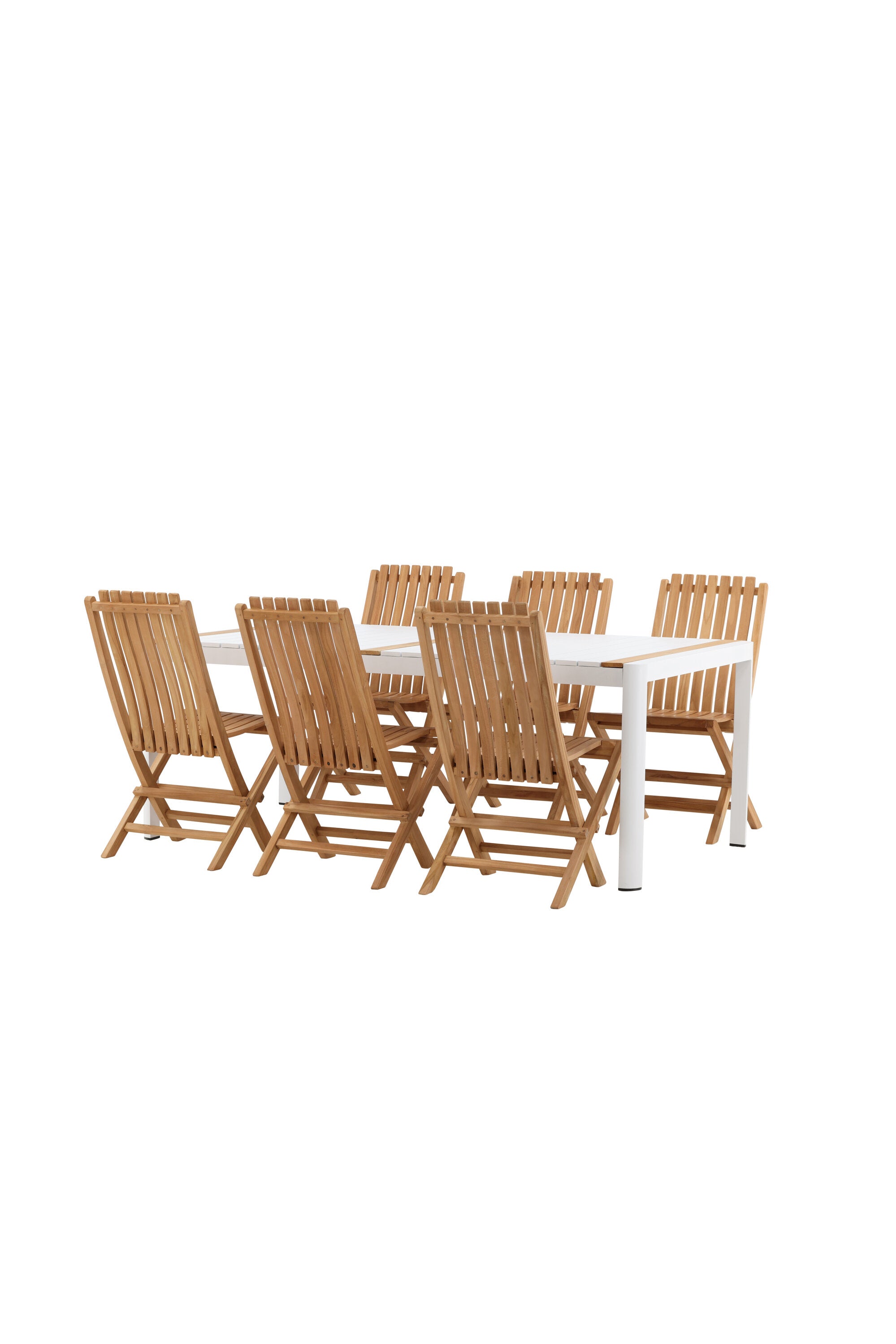 Togo Outdoor-Tischset + Ghana 200cm/6St. in Gold präsentiert im Onlineshop von KAQTU Design AG. Gartentischset ist von Venture Home