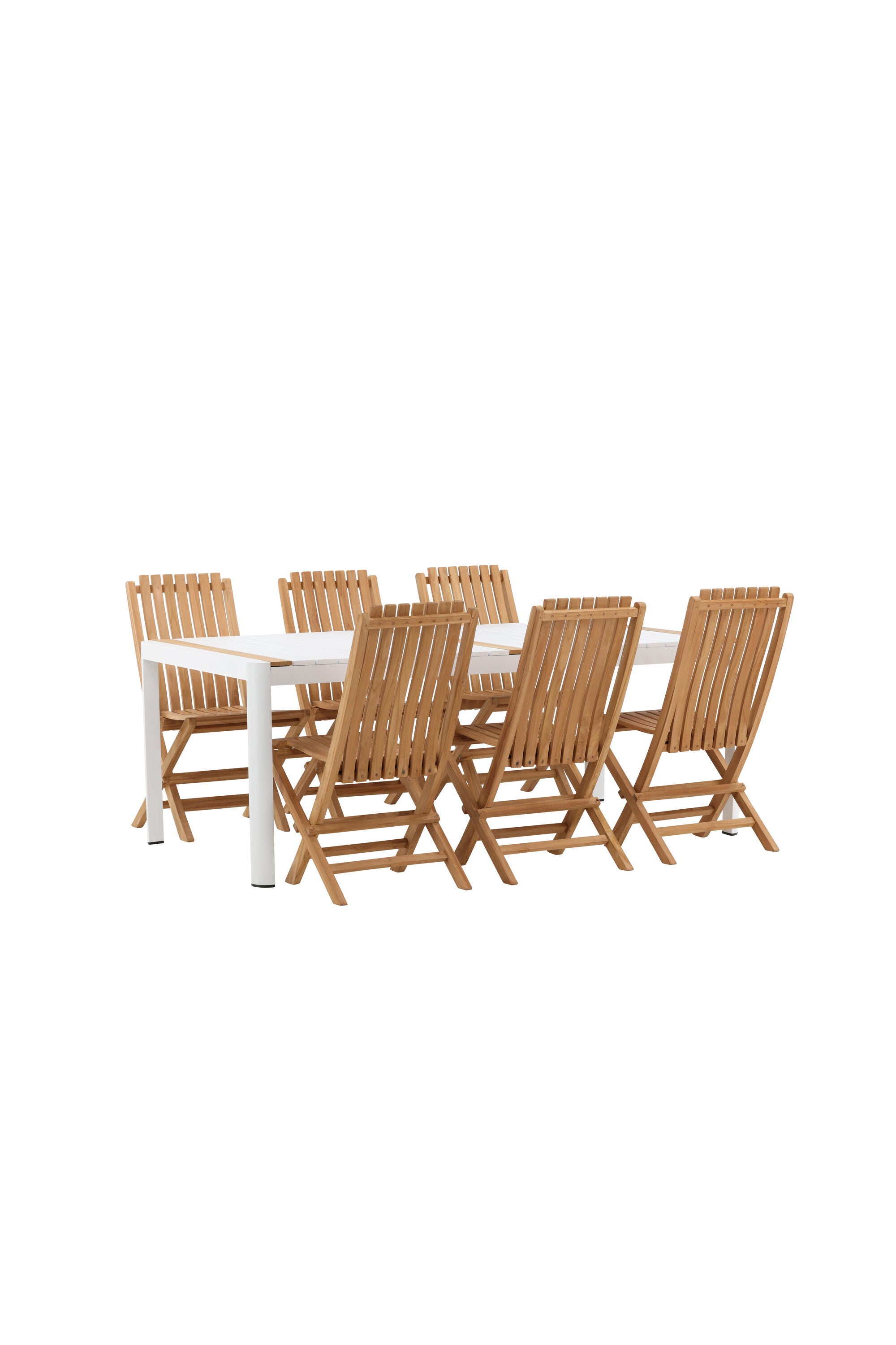 Togo Outdoor-Tischset + Ghana 200cm/6St. in Gold präsentiert im Onlineshop von KAQTU Design AG. Gartentischset ist von Venture Home
