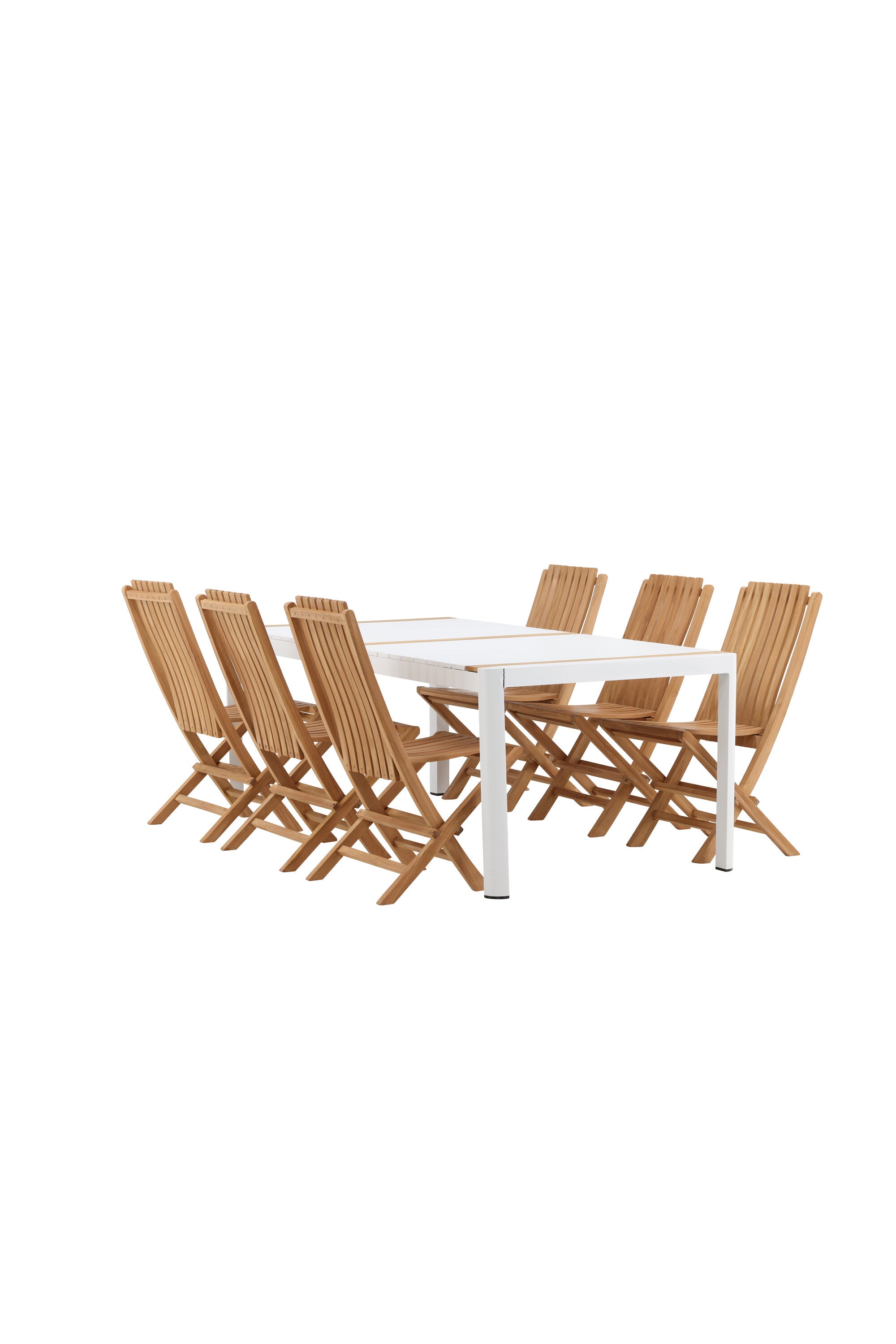 Togo Outdoor-Tischset + Ghana 200cm/6St. in Gold präsentiert im Onlineshop von KAQTU Design AG. Gartentischset ist von Venture Home