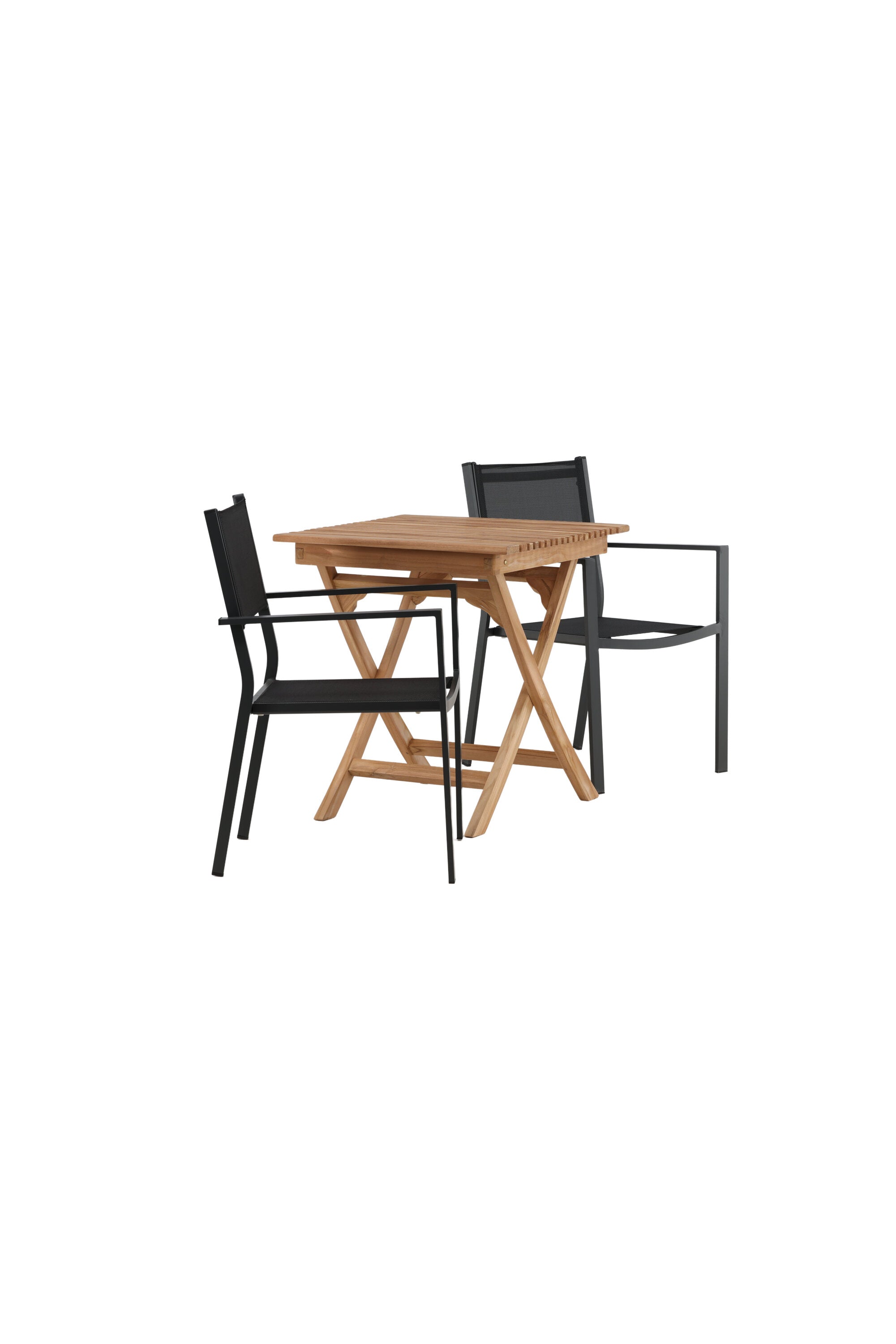 Ghana Outdoor-Tischset + Copacabana 70cm/2St. in Schwarz präsentiert im Onlineshop von KAQTU Design AG. Gartentischset ist von Venture Home