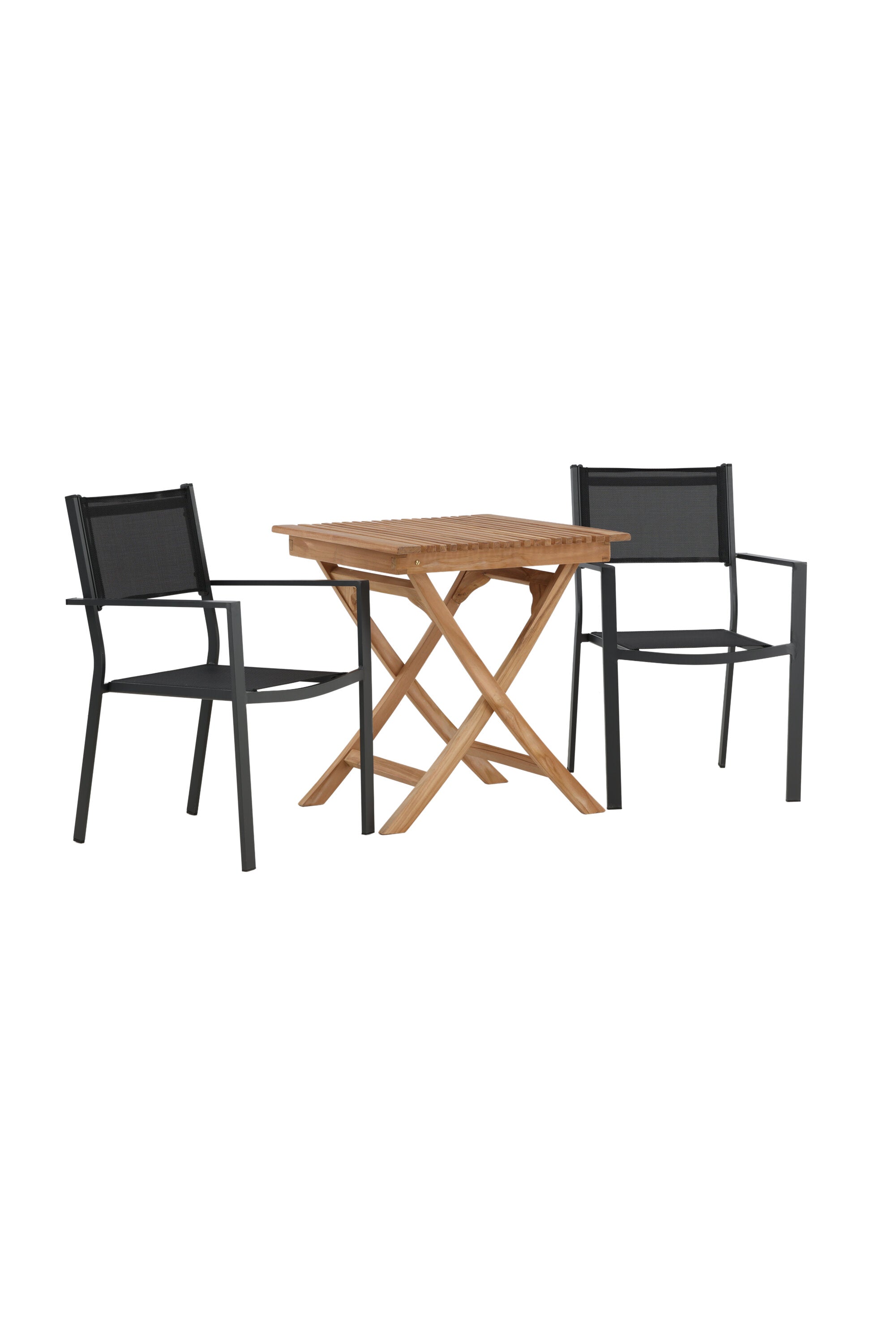 Ghana Outdoor-Tischset + Copacabana 70cm/2St. in Schwarz präsentiert im Onlineshop von KAQTU Design AG. Gartentischset ist von Venture Home