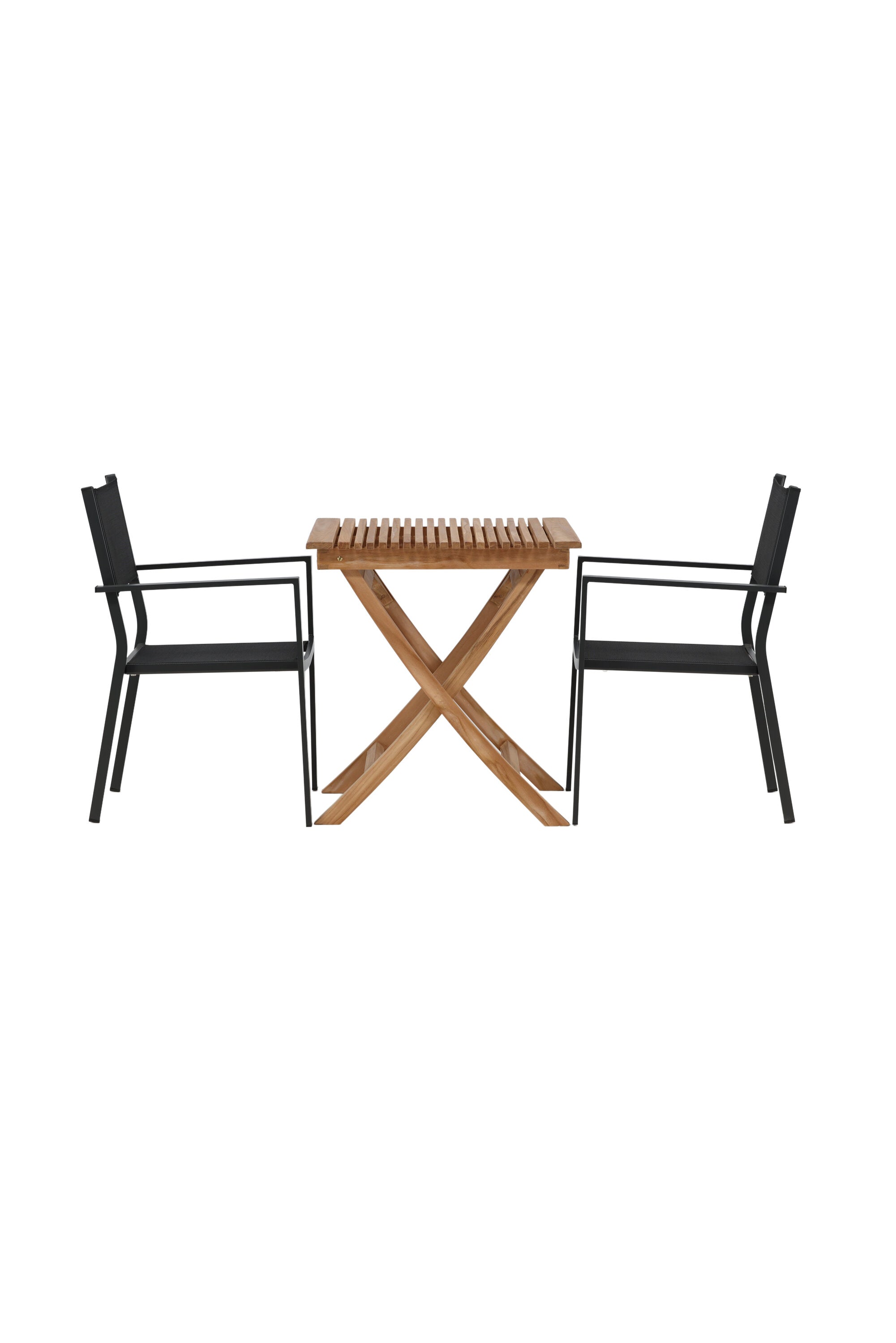 Ghana Outdoor-Tischset + Copacabana 70cm/2St. in Schwarz präsentiert im Onlineshop von KAQTU Design AG. Gartentischset ist von Venture Home