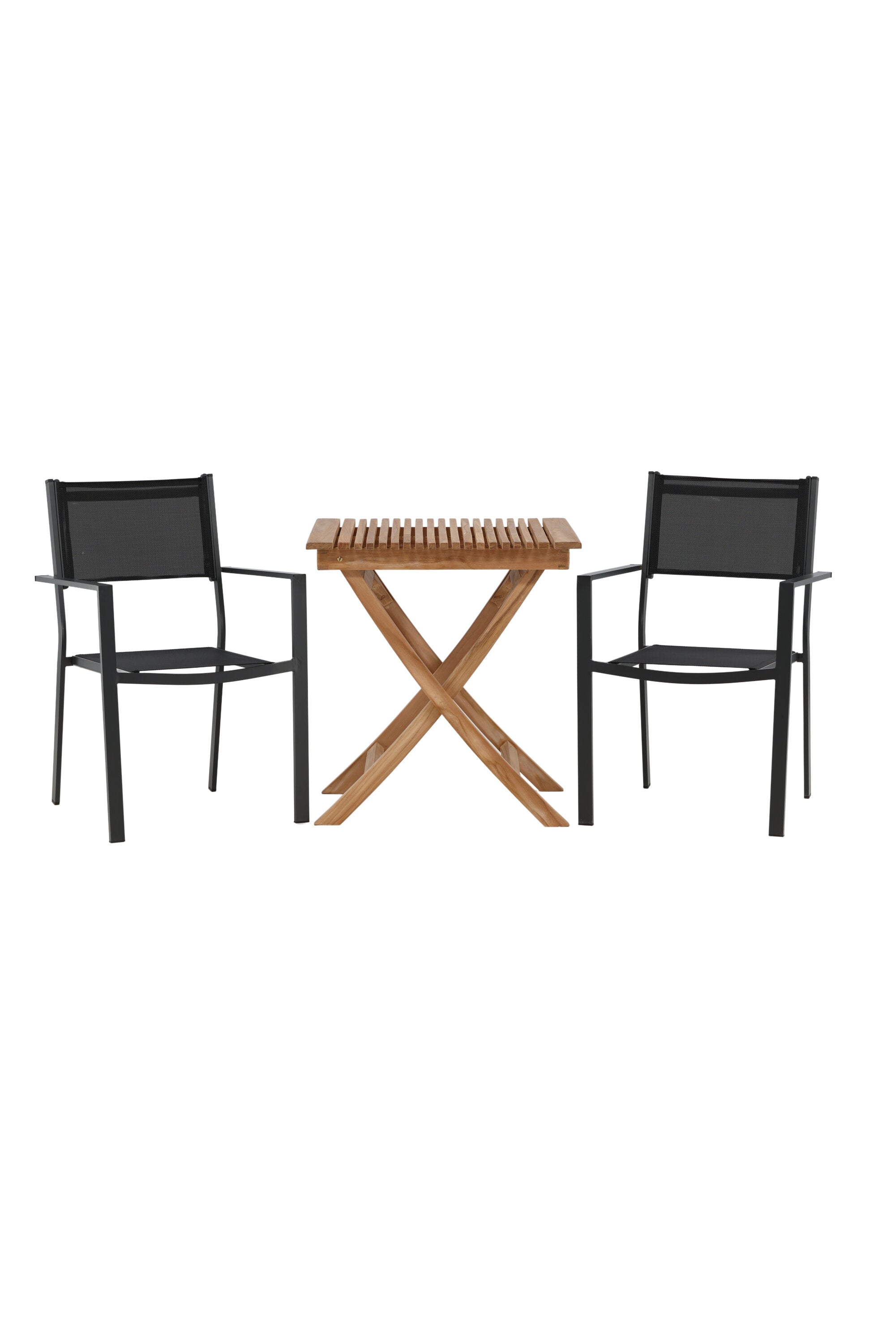 Ghana Outdoor-Tischset + Copacabana 70cm/2St. in Schwarz präsentiert im Onlineshop von KAQTU Design AG. Gartentischset ist von Venture Home