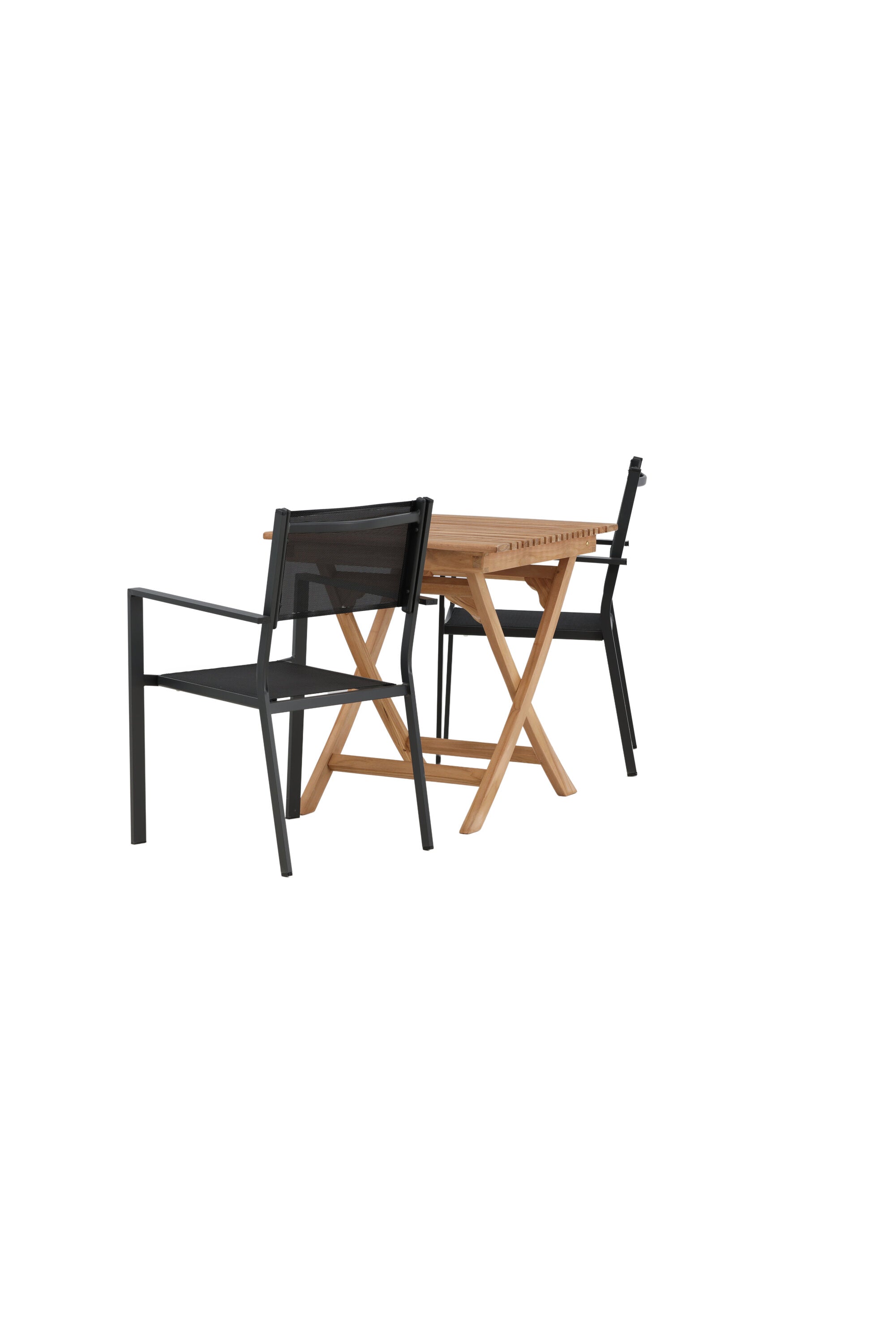 Ghana Outdoor-Tischset + Copacabana 70cm/2St. in Schwarz präsentiert im Onlineshop von KAQTU Design AG. Gartentischset ist von Venture Home