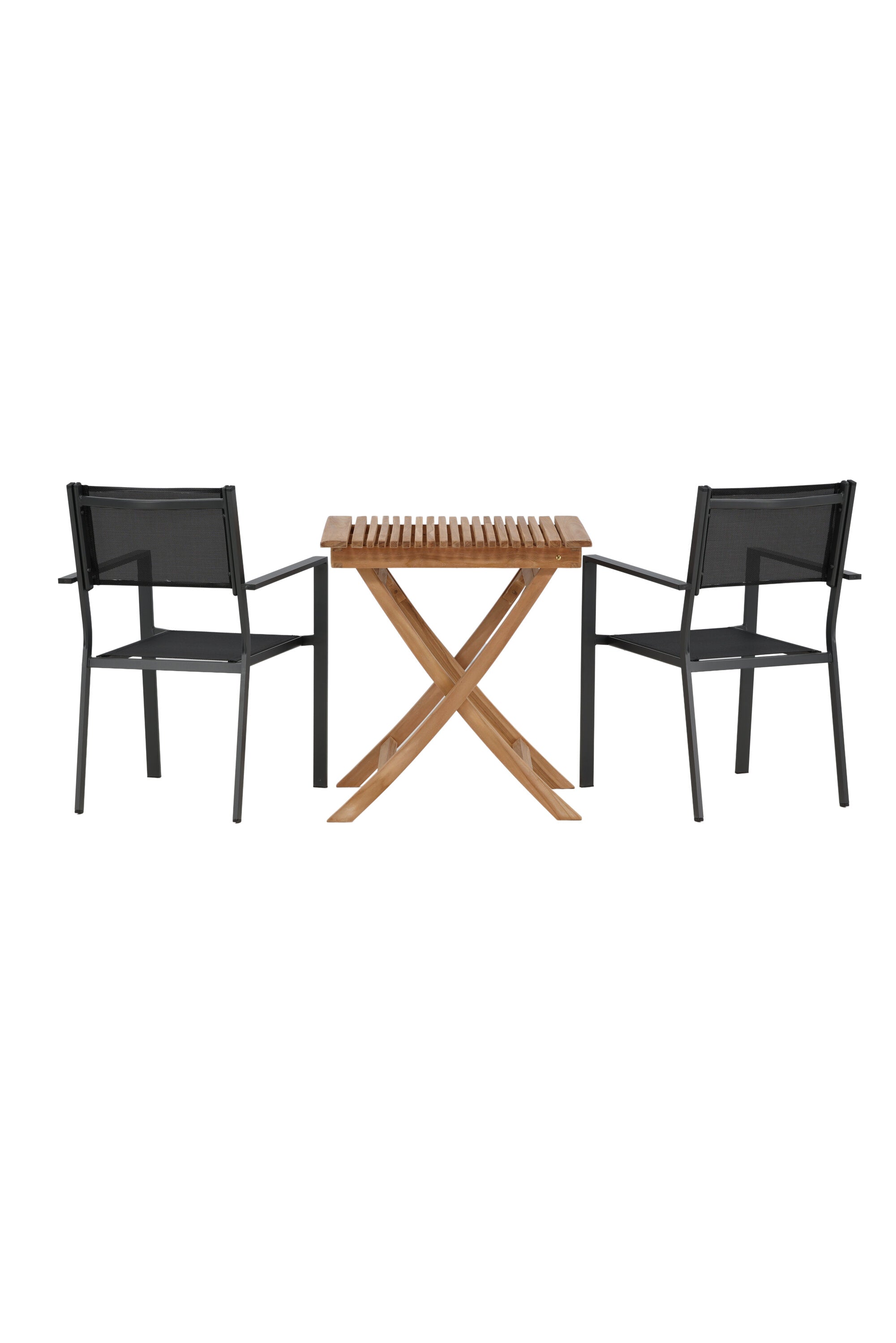 Ghana Outdoor-Tischset + Copacabana 70cm/2St. in Schwarz präsentiert im Onlineshop von KAQTU Design AG. Gartentischset ist von Venture Home