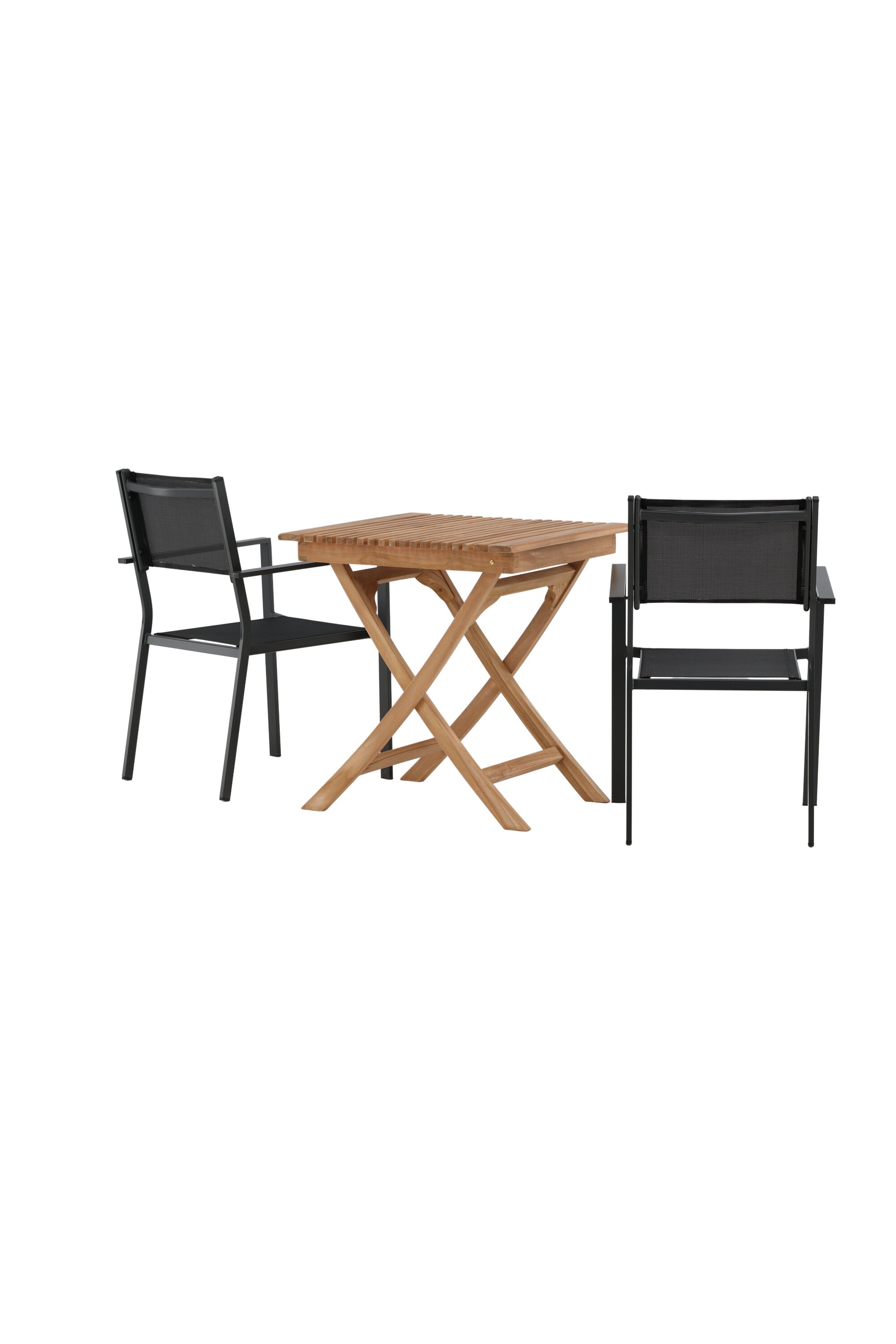 Ghana Outdoor-Tischset + Copacabana 70cm/2St. in Schwarz präsentiert im Onlineshop von KAQTU Design AG. Gartentischset ist von Venture Home
