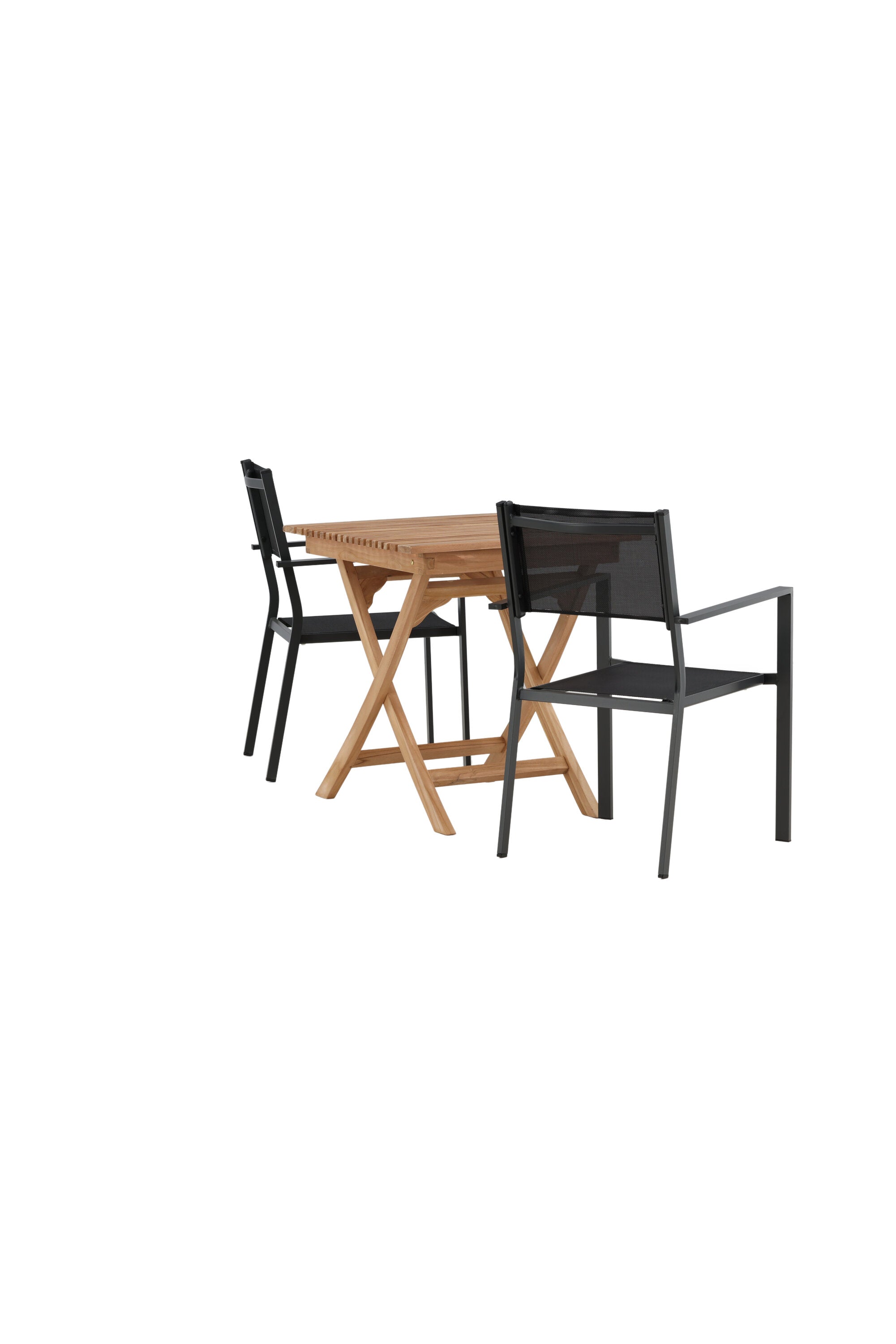 Ghana Outdoor-Tischset + Copacabana 70cm/2St. in Schwarz präsentiert im Onlineshop von KAQTU Design AG. Gartentischset ist von Venture Home