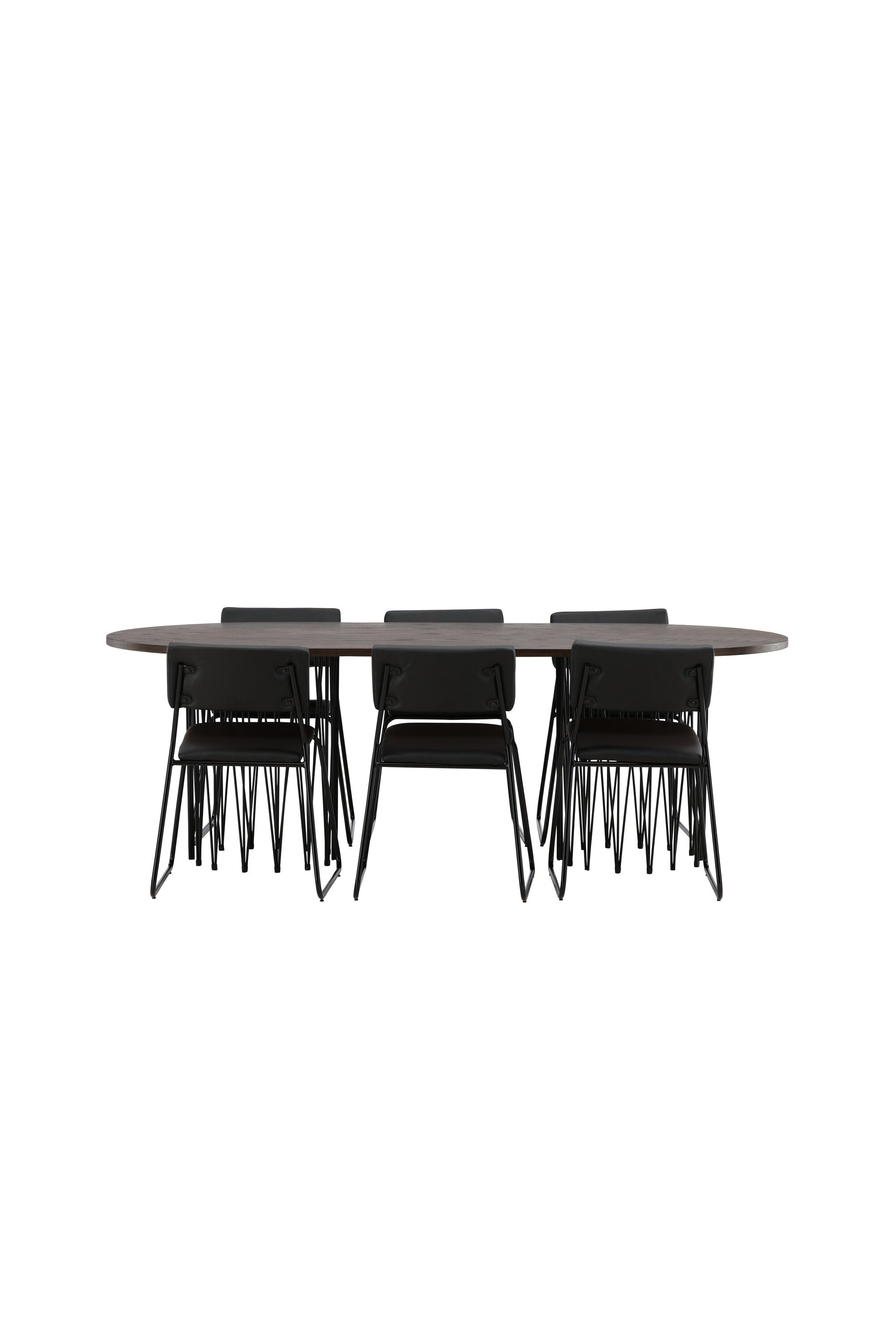 Stone Esszimmerset + Kenth 220cm/6St. in Schwarz präsentiert im Onlineshop von KAQTU Design AG. Esszimmerset ist von Venture Home